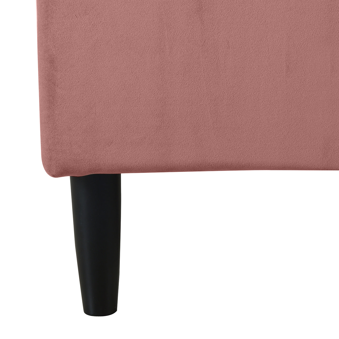 Aspen Vertical Tufted Headboard Platform Bed Set, Queen, Ash Rose
