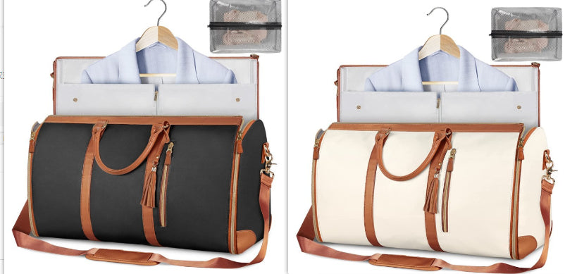 Women's Large Capacity Travel Duffle and Garment Bag Handbag