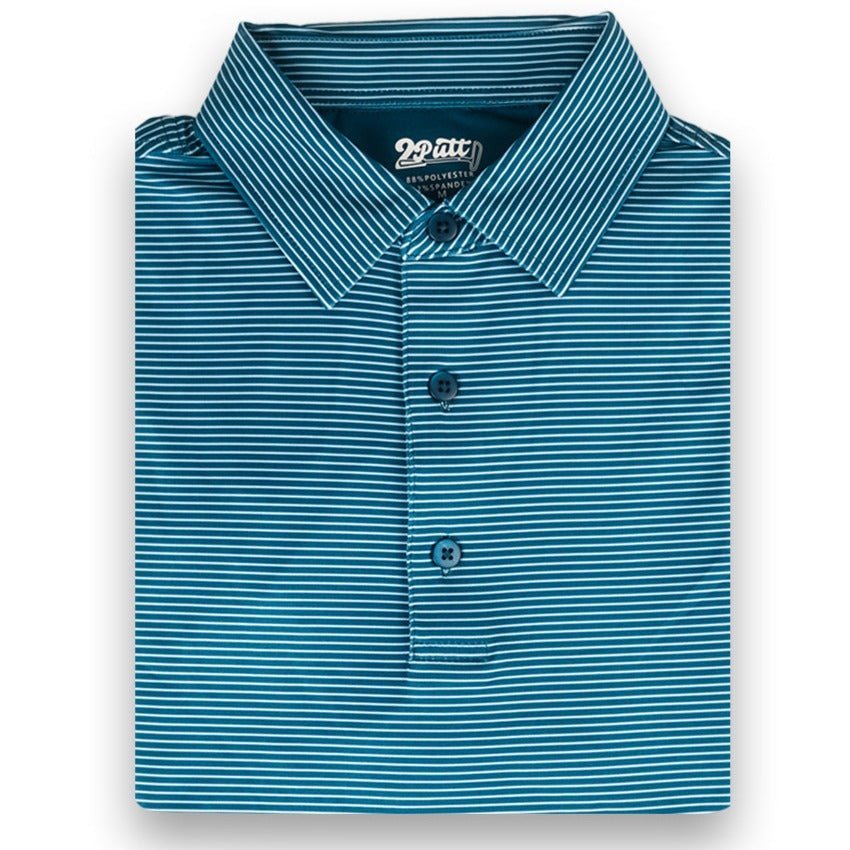 Dark Blue Stripe Men's Polo - Overture Gifts