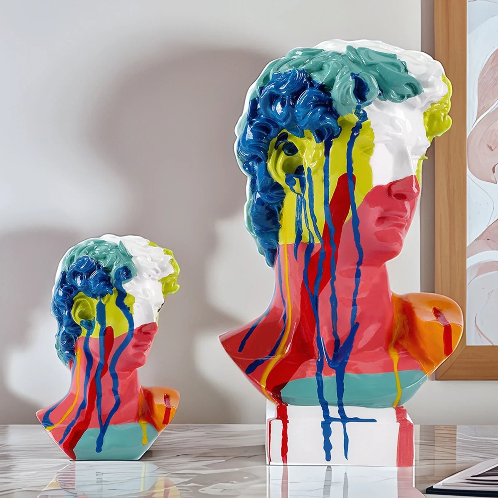 David Head Resin Statues Living Room, Table, Office Decoration European Home Decoration Statues Home Decor Art Bust Sculpture - Overture Gifts