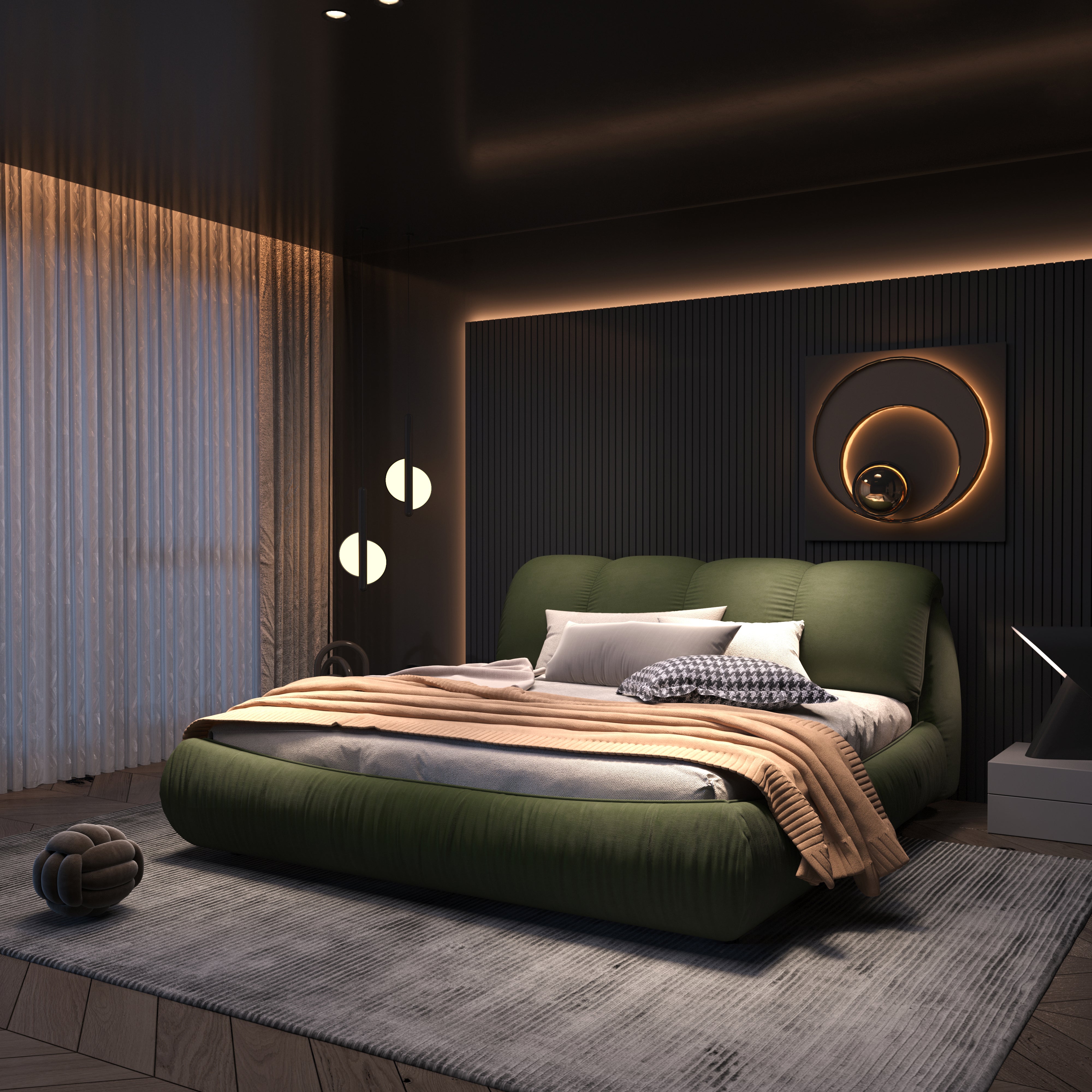 King Size Luxury Upholstered Platform Bed
