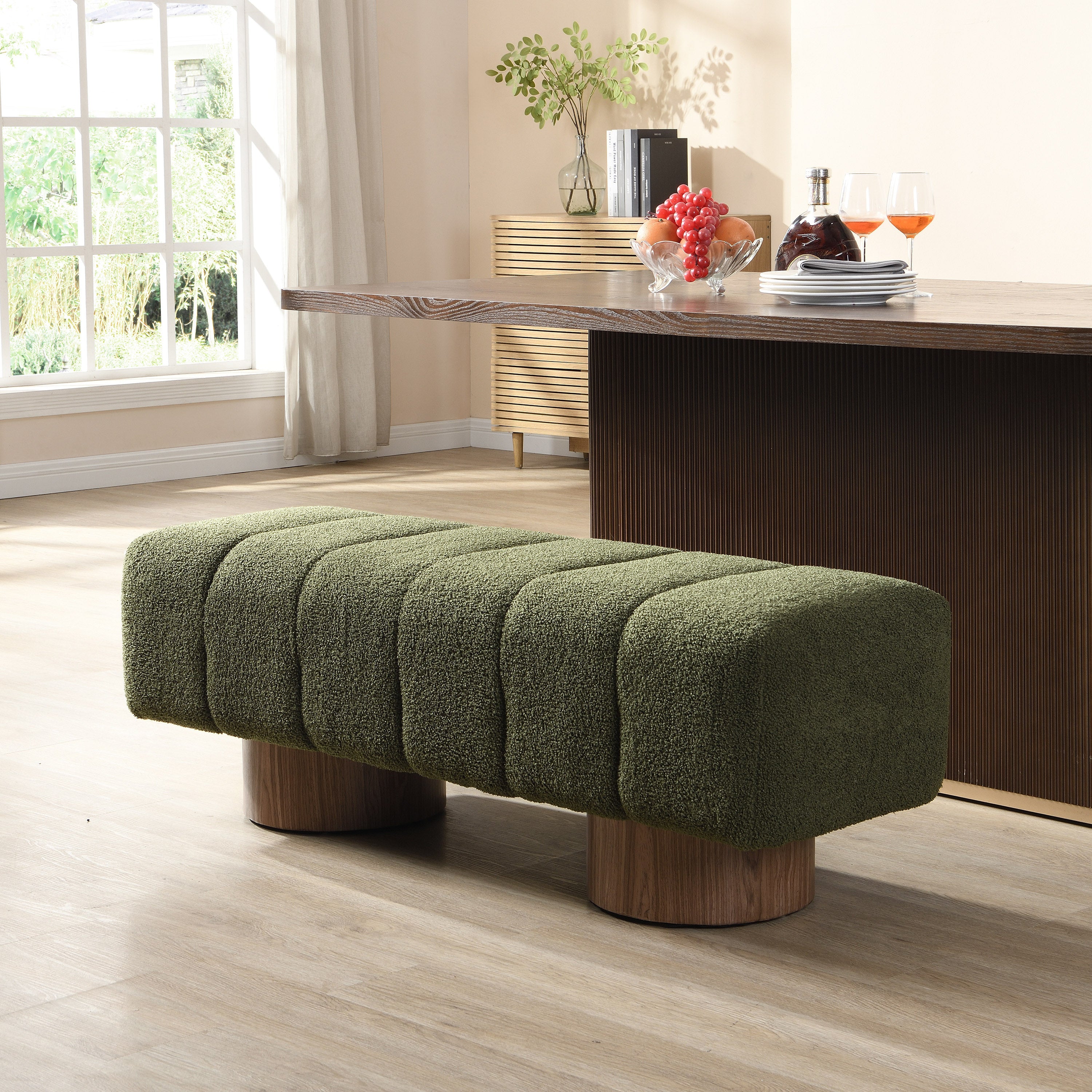 Upholstered Dining Bench for Dining Room and Entryway