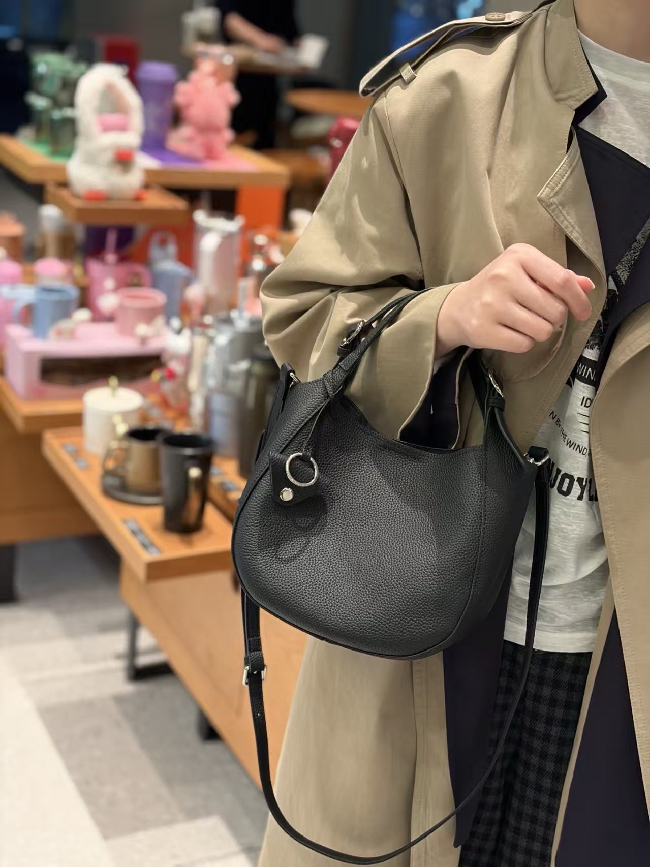 Top-grain Cowhide Hand-grain Tote Bag, High-end Versatile Small-batch Cross-border Genuine Leather Women's Bag