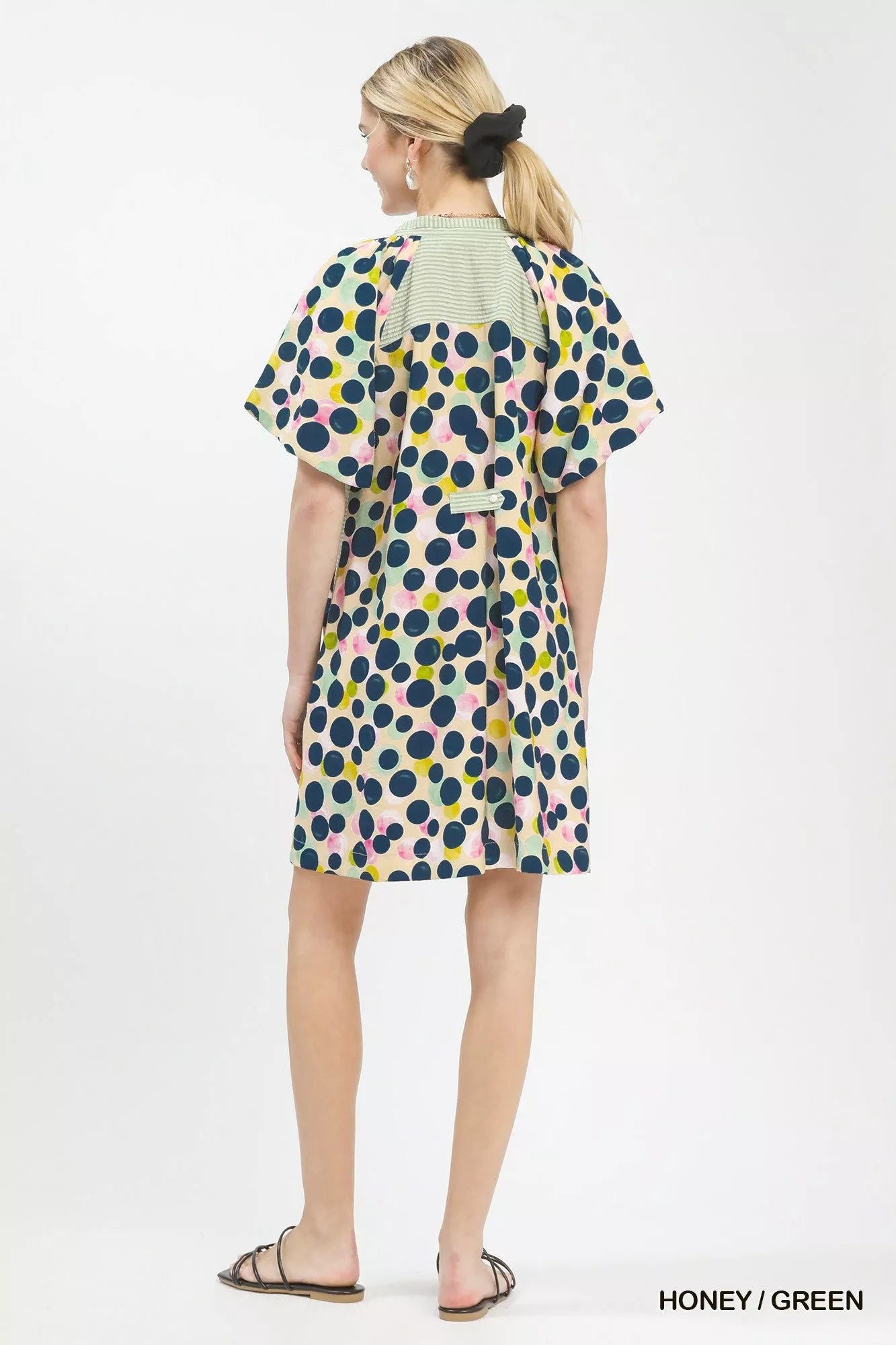 Umgee Polka Dot Print Tunic Dress