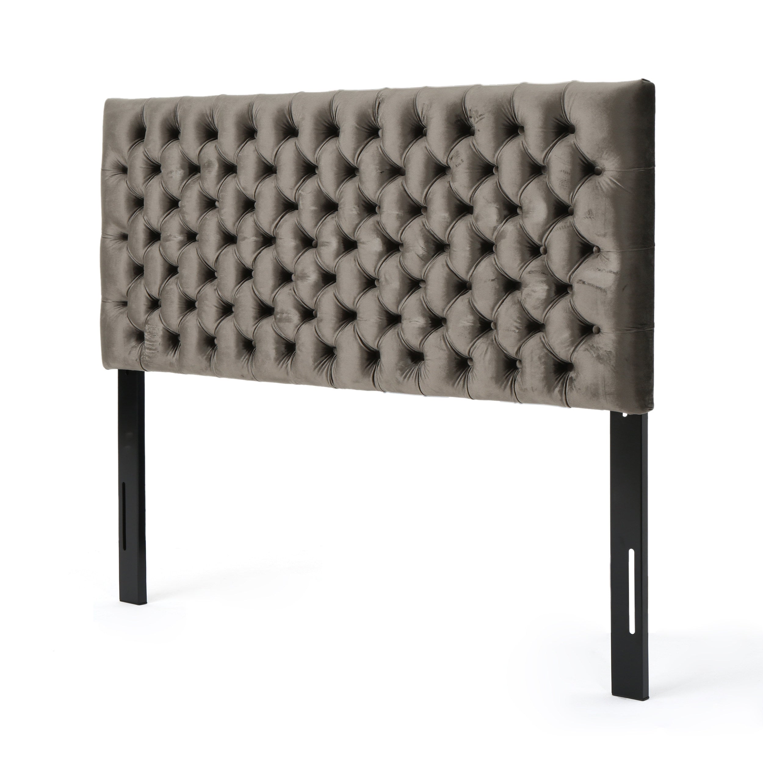 Tufted Upholstered Queen Size Bed Headboard