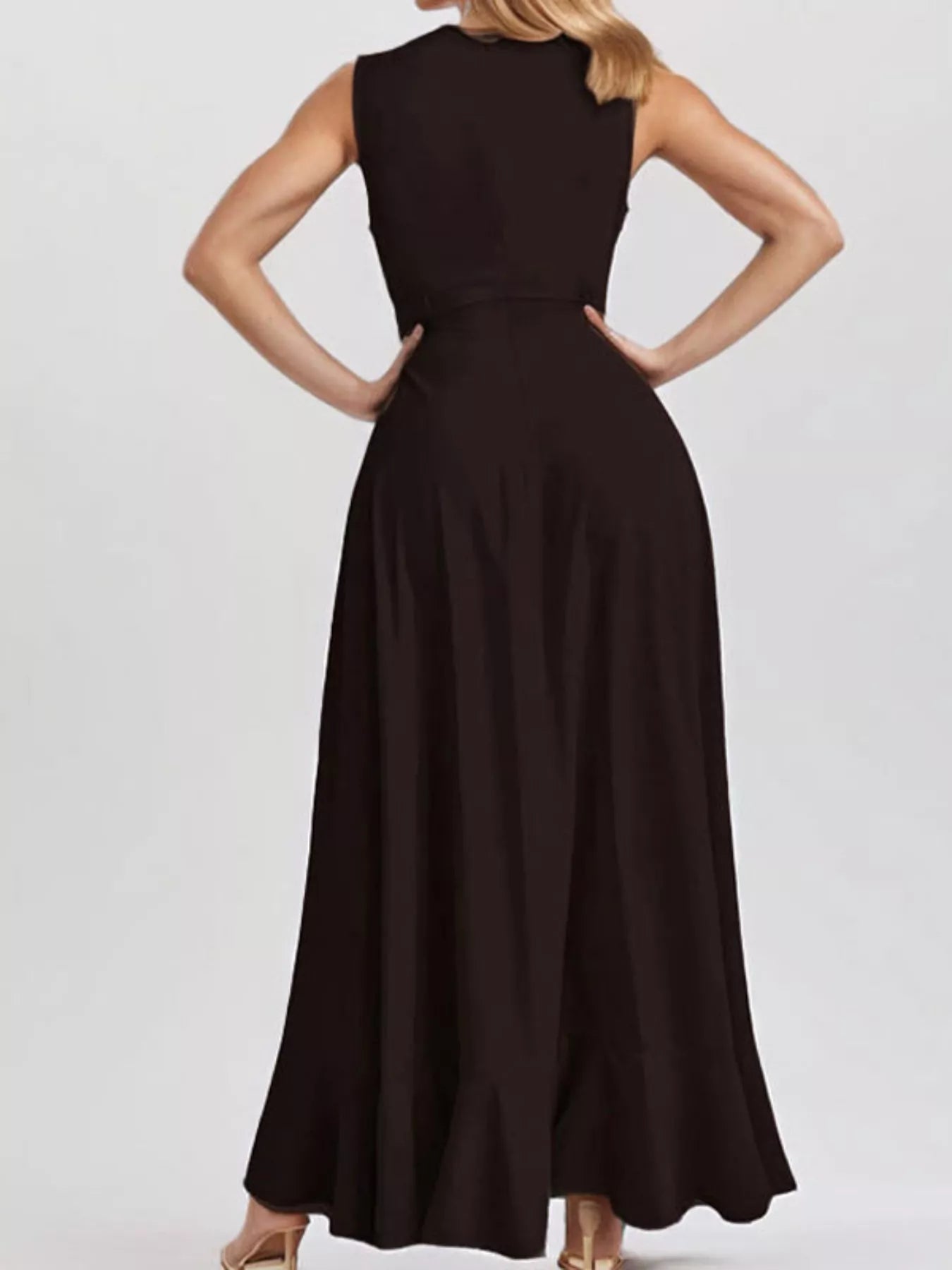 Full Size Ruffled High-Low Maxi Dress Plus Size
