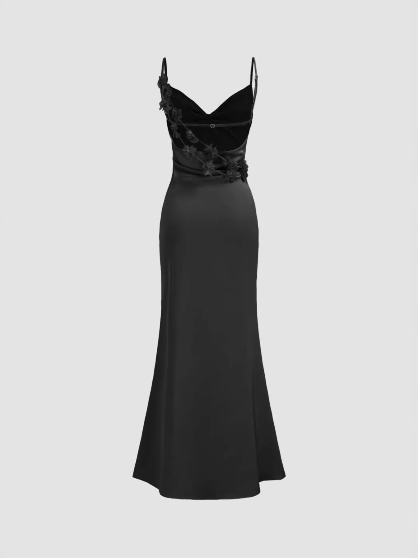 Cowl Neck Satin Maxi Dress