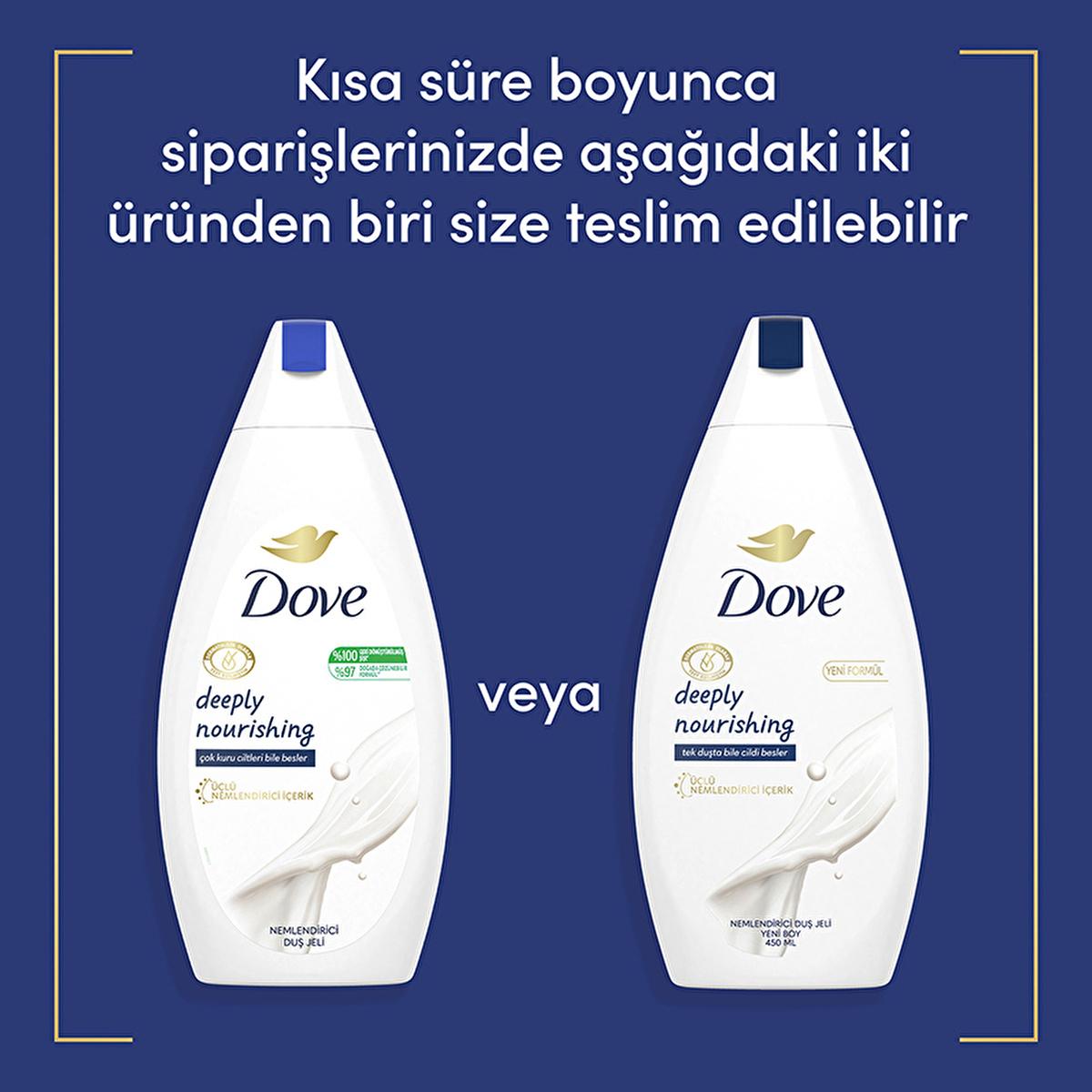 Dove Deeply Nourishing Moisturizing Shower Gel - Hydrating Body Wash for Dry, Sensitive Skin - PETA Approved & Recycled Bottle