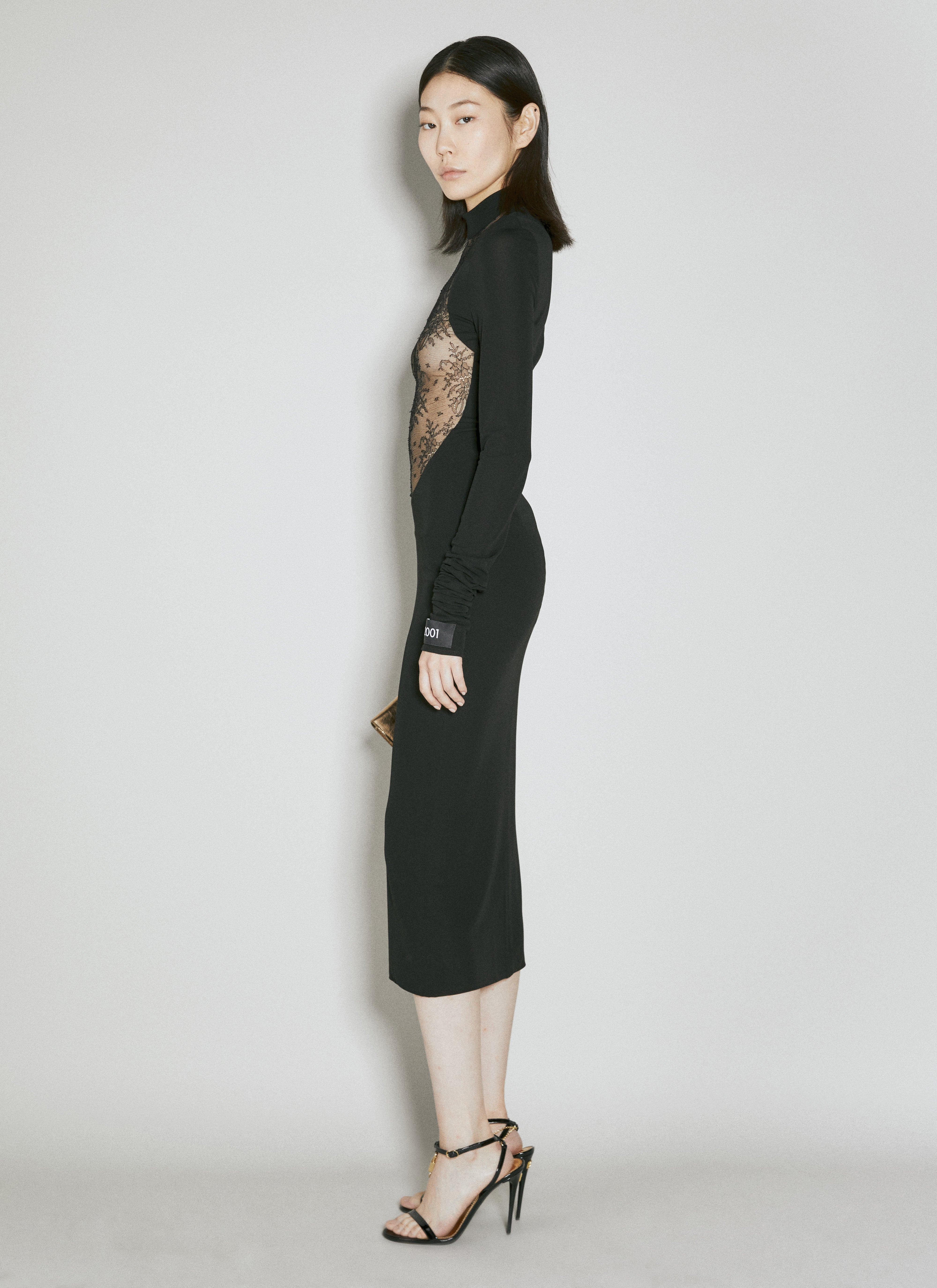 Dolce & Gabbana Women Chantilly Lace Insert Jersey Dress