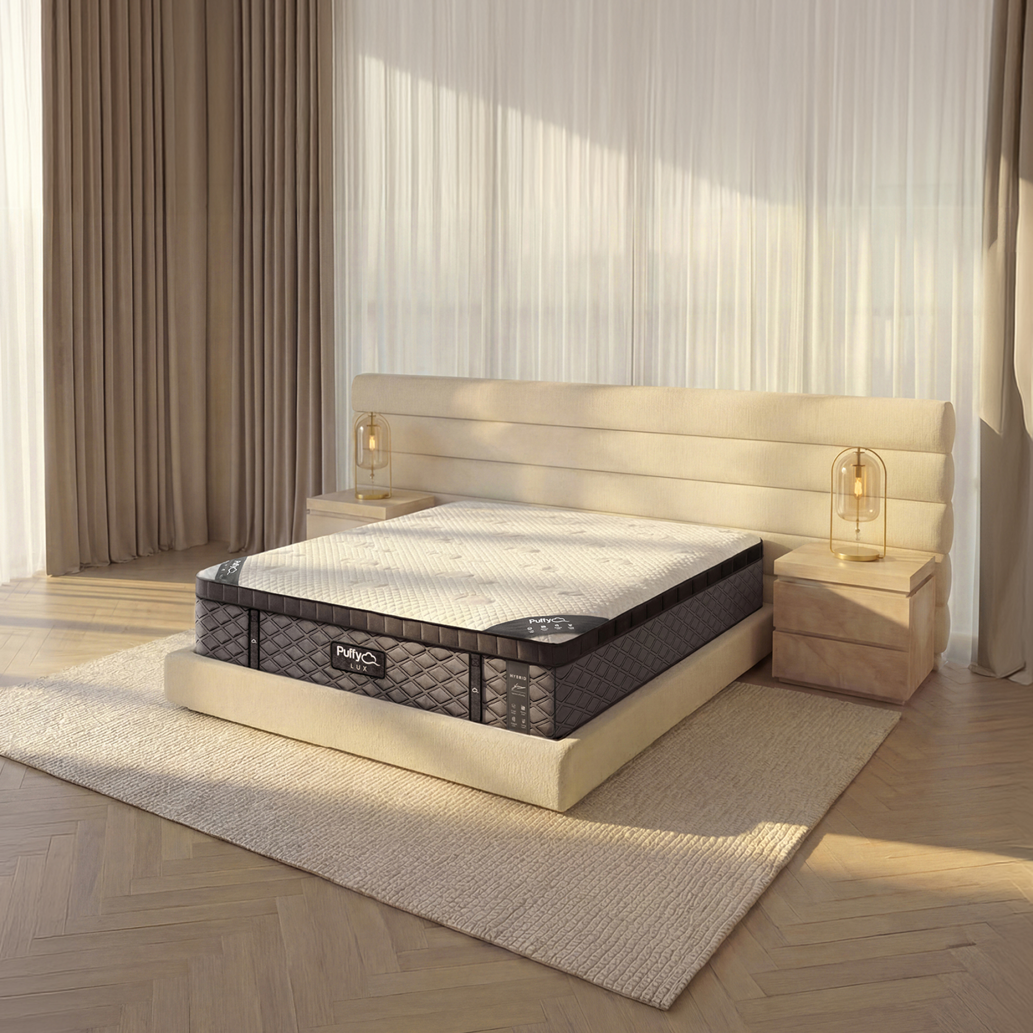 Puffy Lux Hybrid Mattress for Back Pain & Cooling Comfort