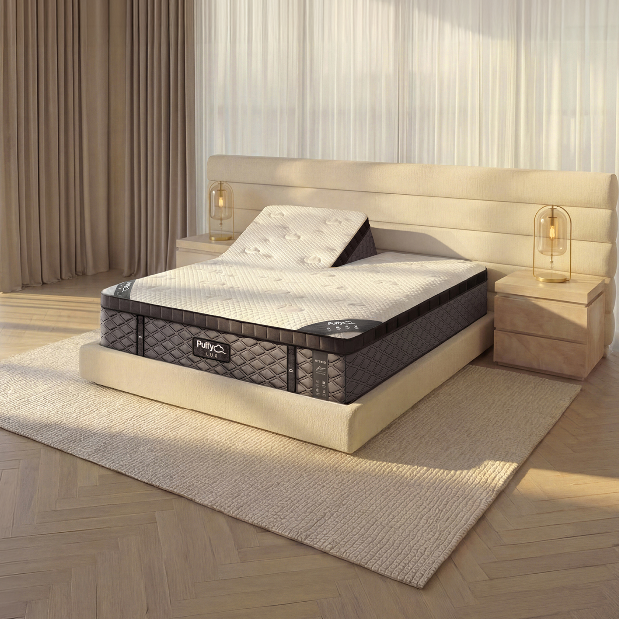 Puffy Lux Hybrid Mattress for Back Pain & Cooling Comfort