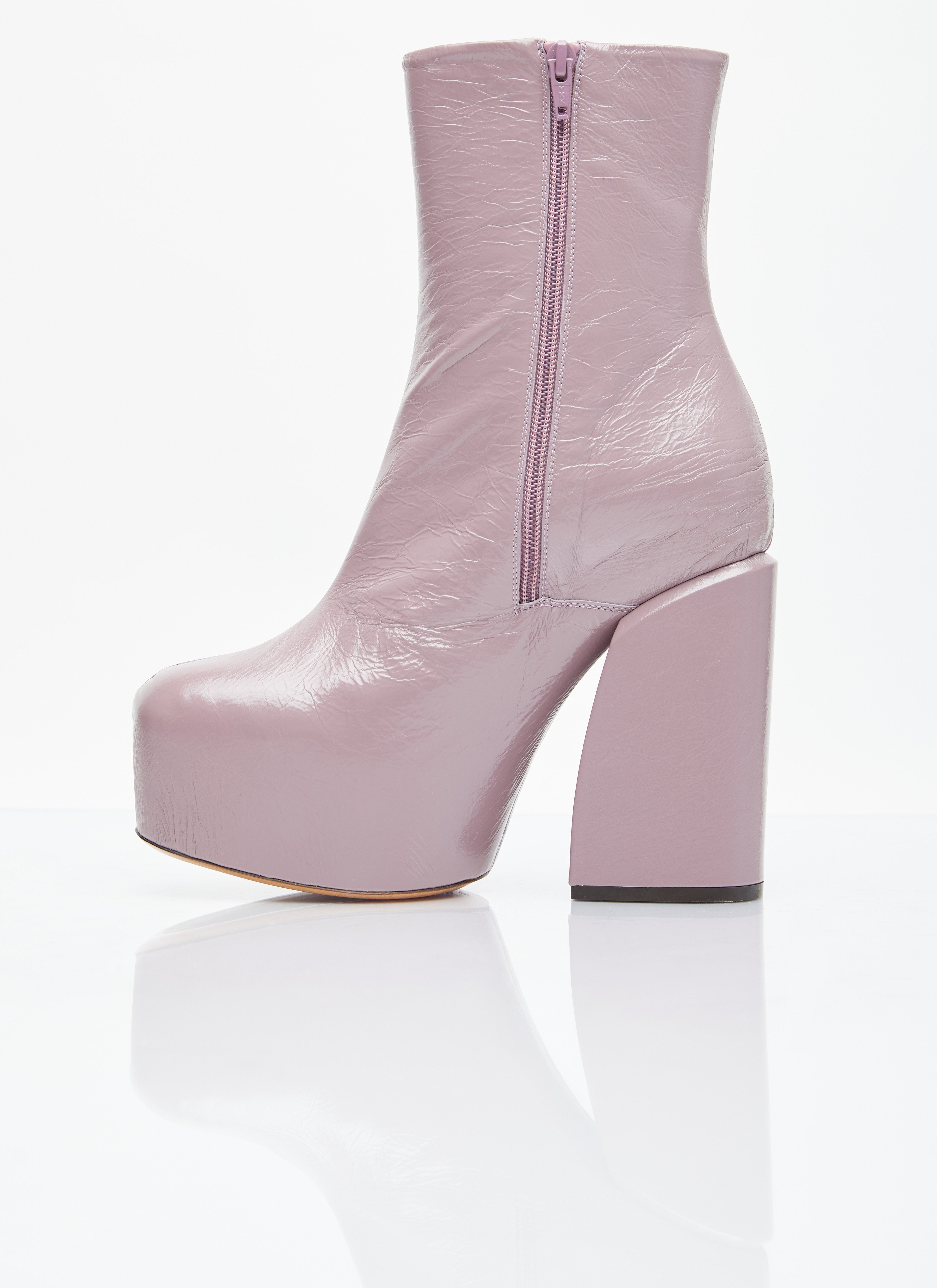Dries Van Noten Women Platform Heel Leather Boots