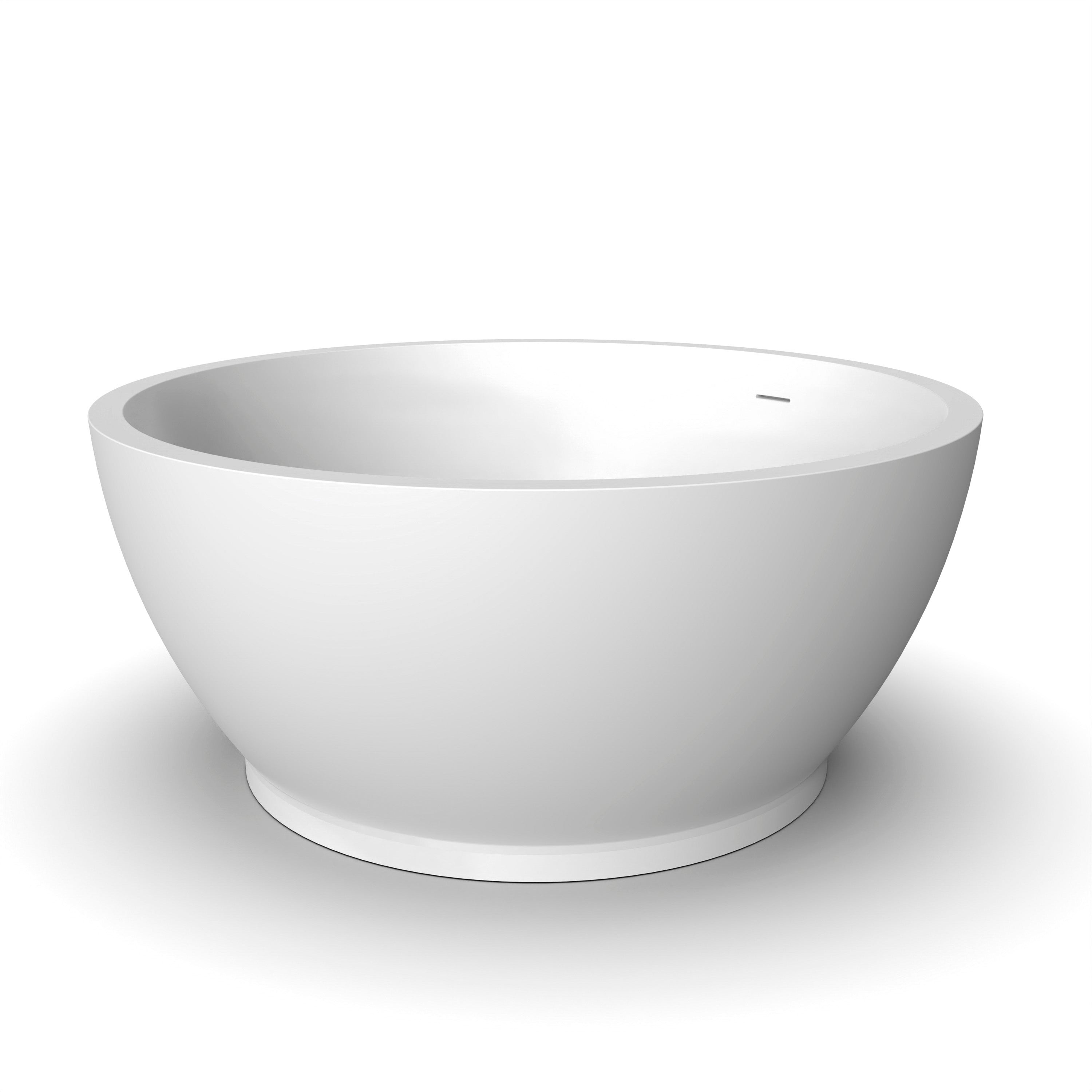 52.7 Inch Round Freestanding Solid Surface Soaking Bathtub