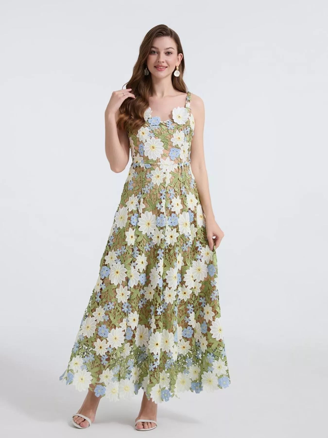 Floral Embroidered Maxi Dress