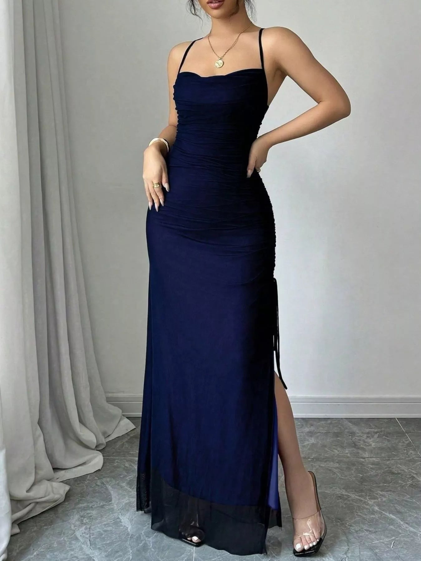 Sweetheart Neck Spaghetti Strap Maxi Dress