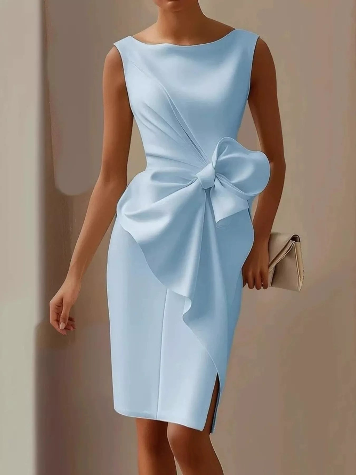 Bow Detail Sleeveless Dress
