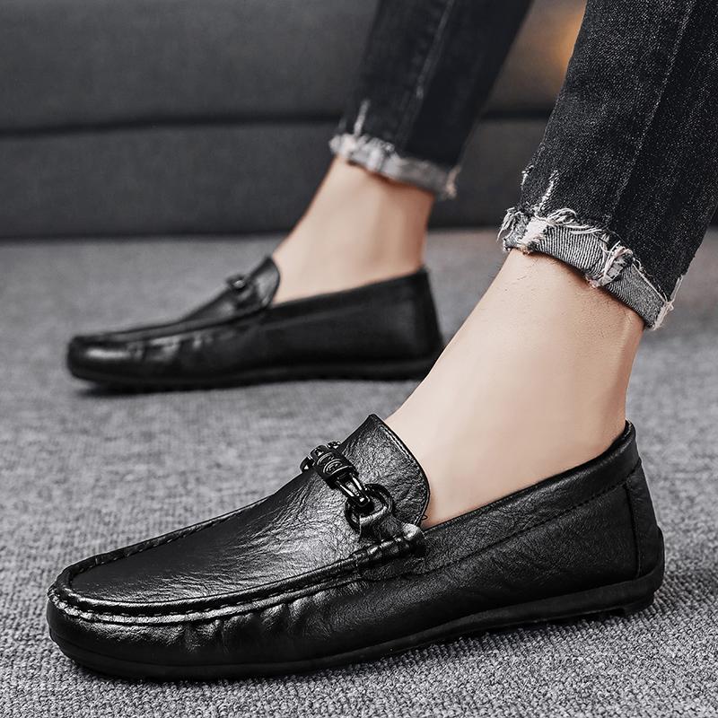 Mens Stylish Casual Slip-on Leather Shoes