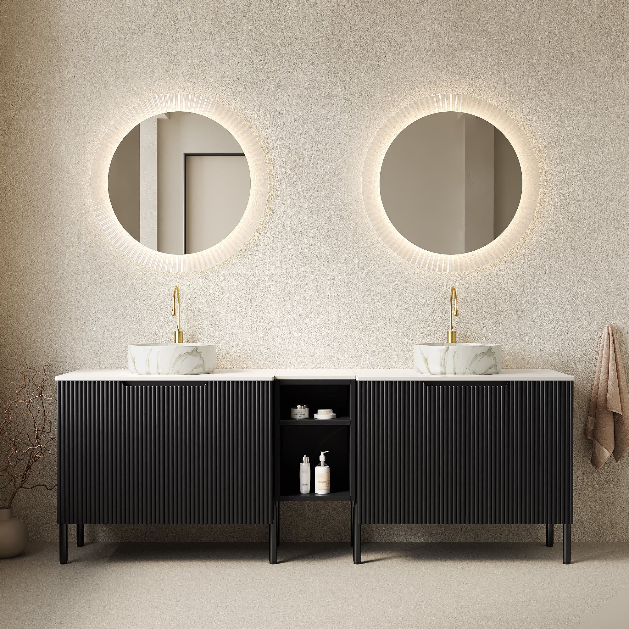 Turio 72" Freestanding Double Bathroom Vanity with Sinks