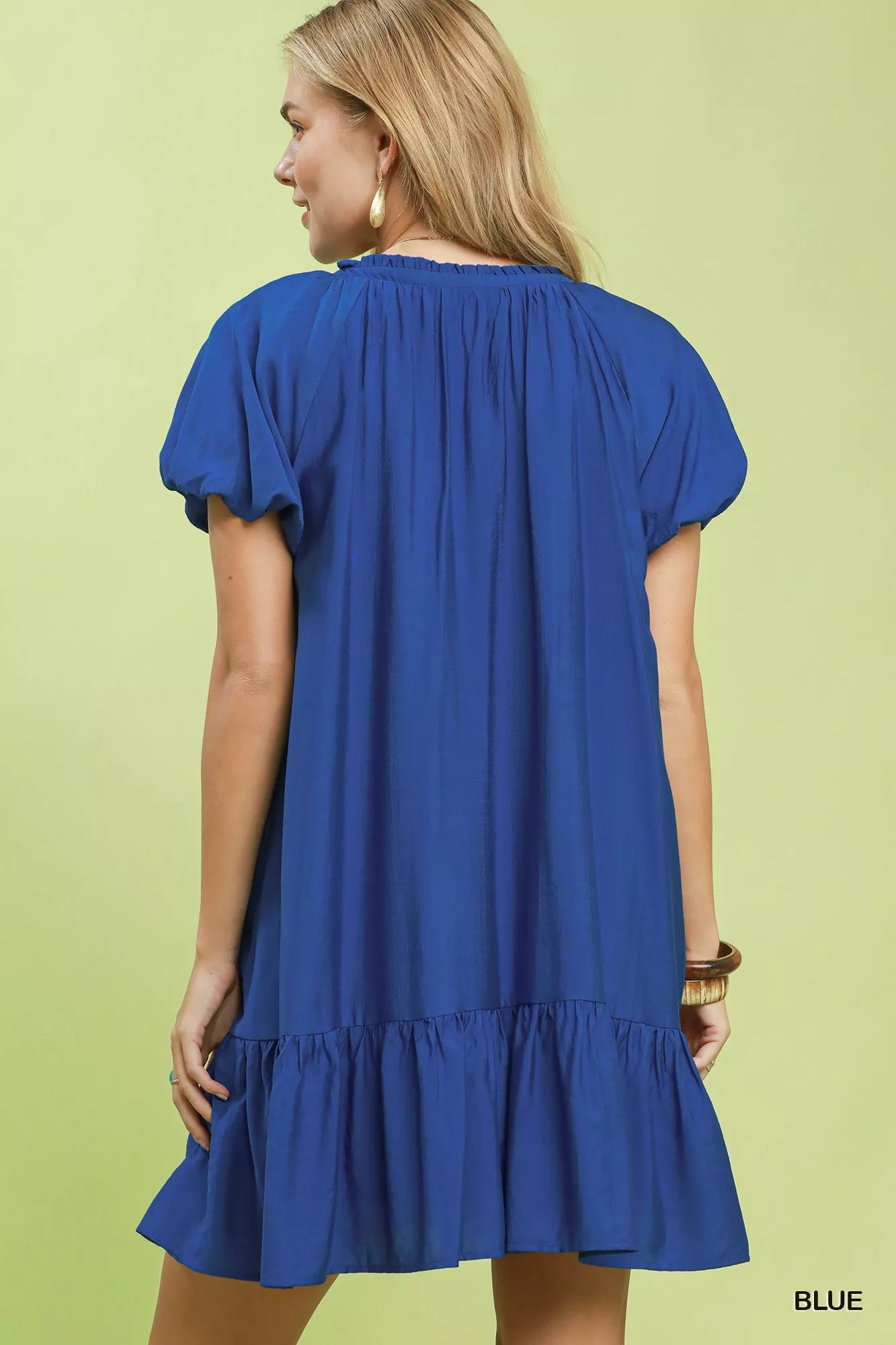 Umgee Ruffle Hem Shift Mini Dress