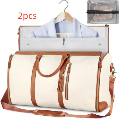 Women's Large Capacity Travel Duffle and Garment Bag Handbag