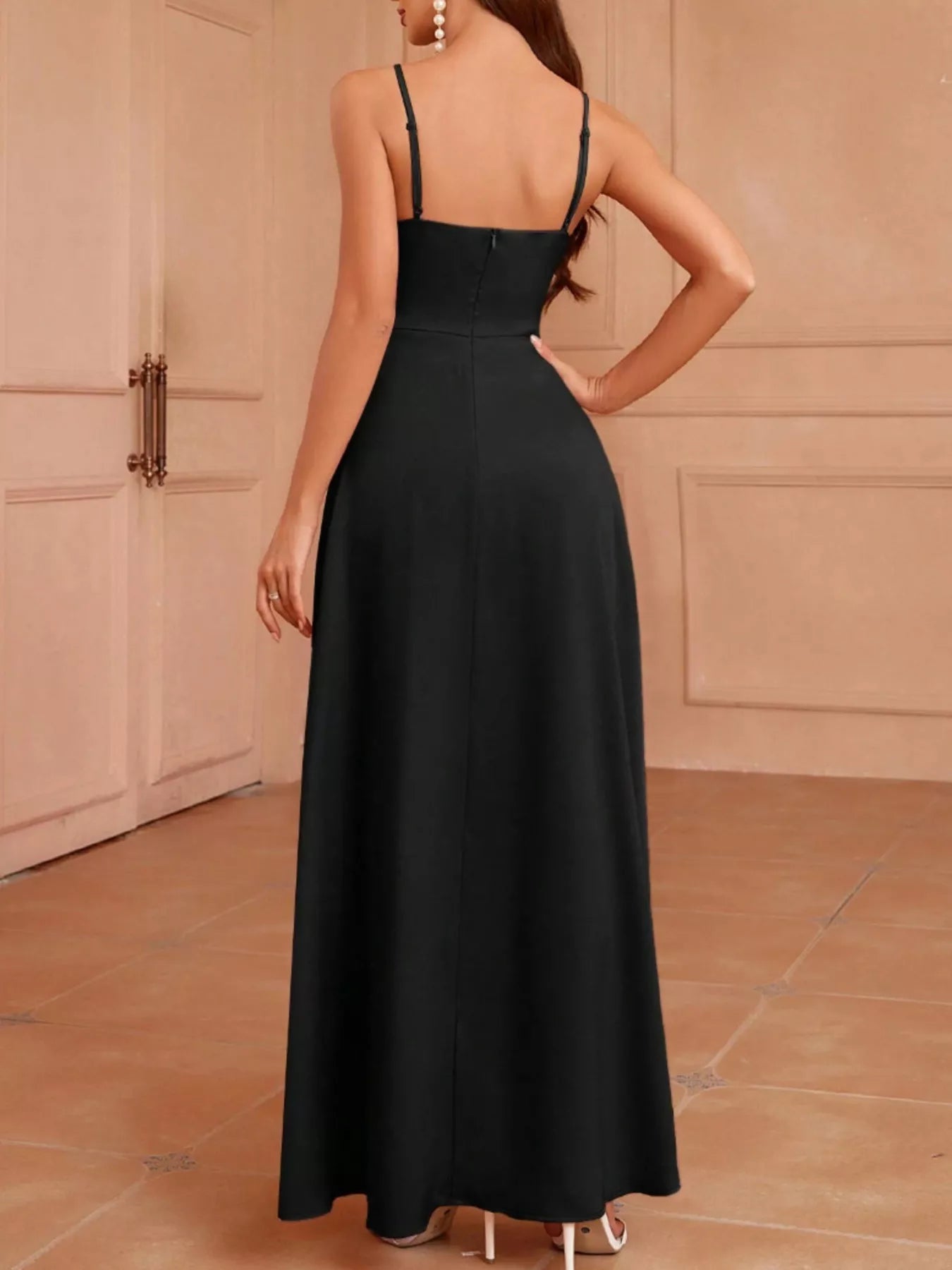 Slit Spaghetti Strap Maxi Dress