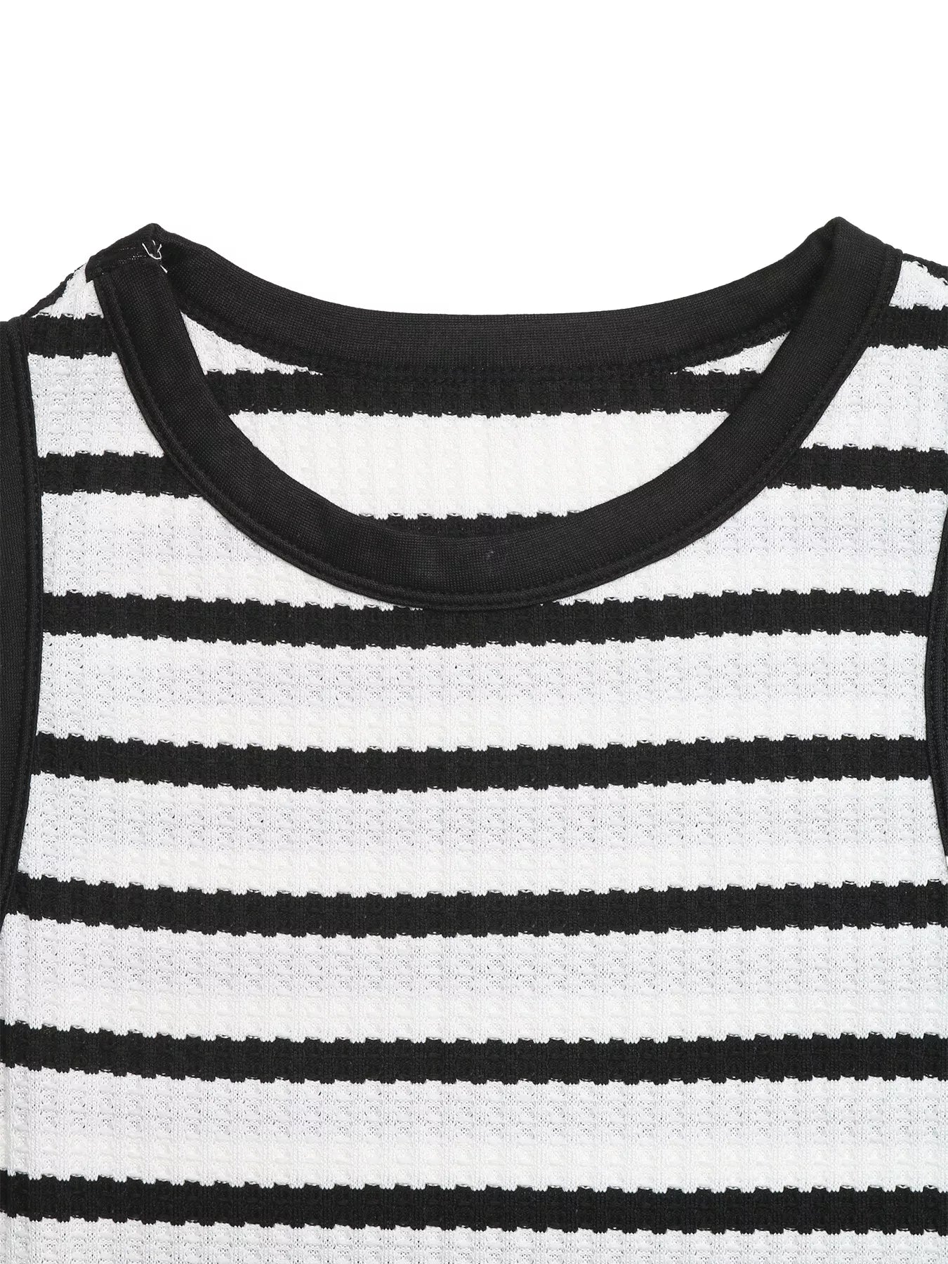 Sleeveless Striped Bodycon Midi Dress