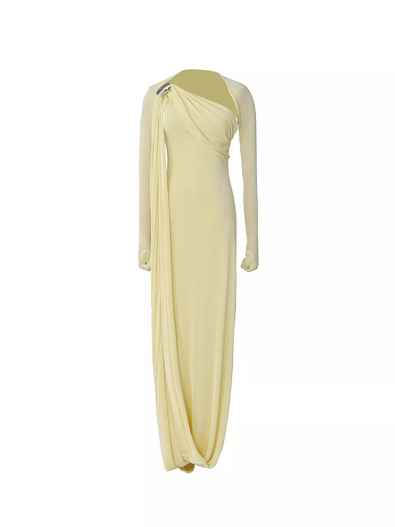 One-Shoulder Draped Maxi Dress