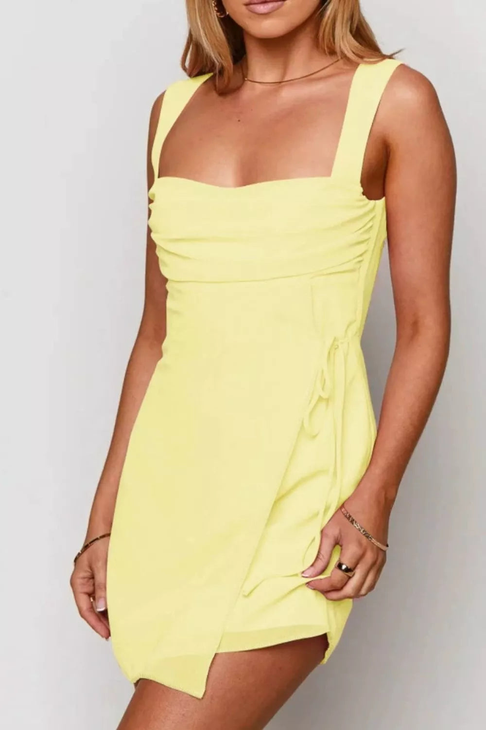 Square Neck Sleeveless Mini Dress