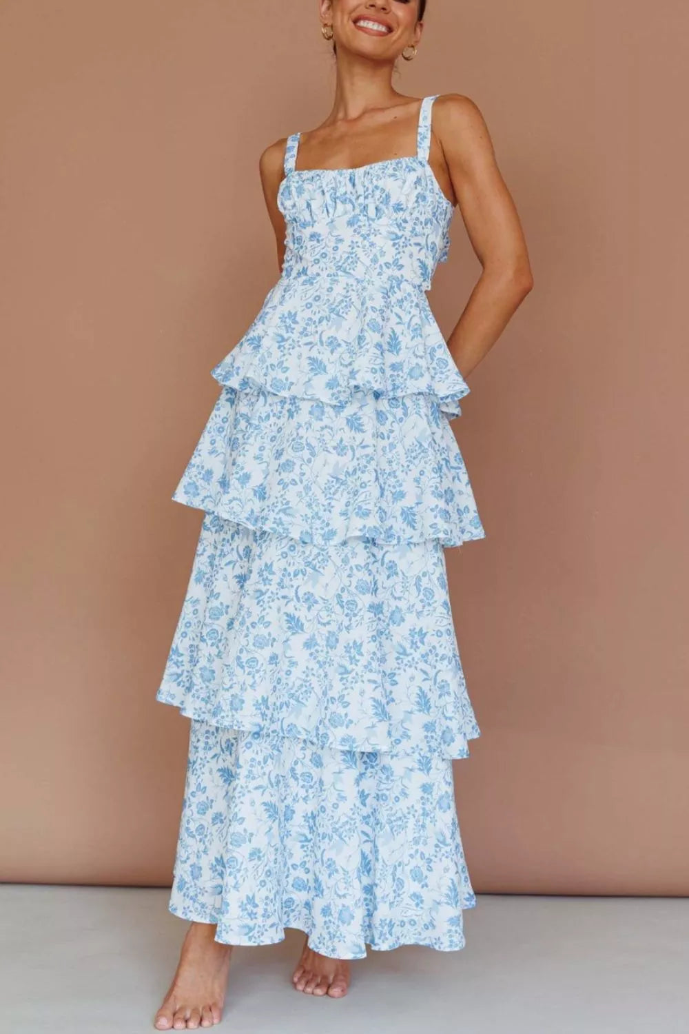 Floral Layered Maxi Dress