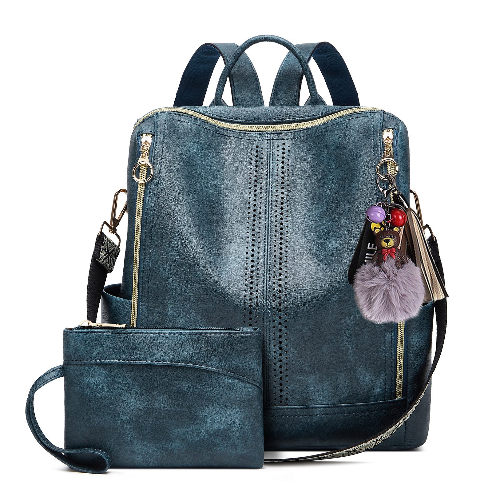 Springsummer Korean-style Casual Soft-leather Womens Backpack