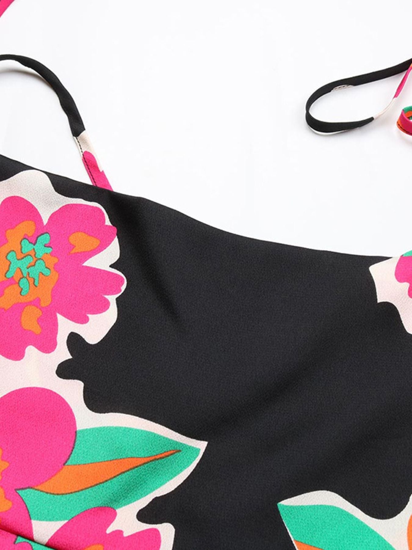 Floral Print Spaghetti Strap Midi Dress