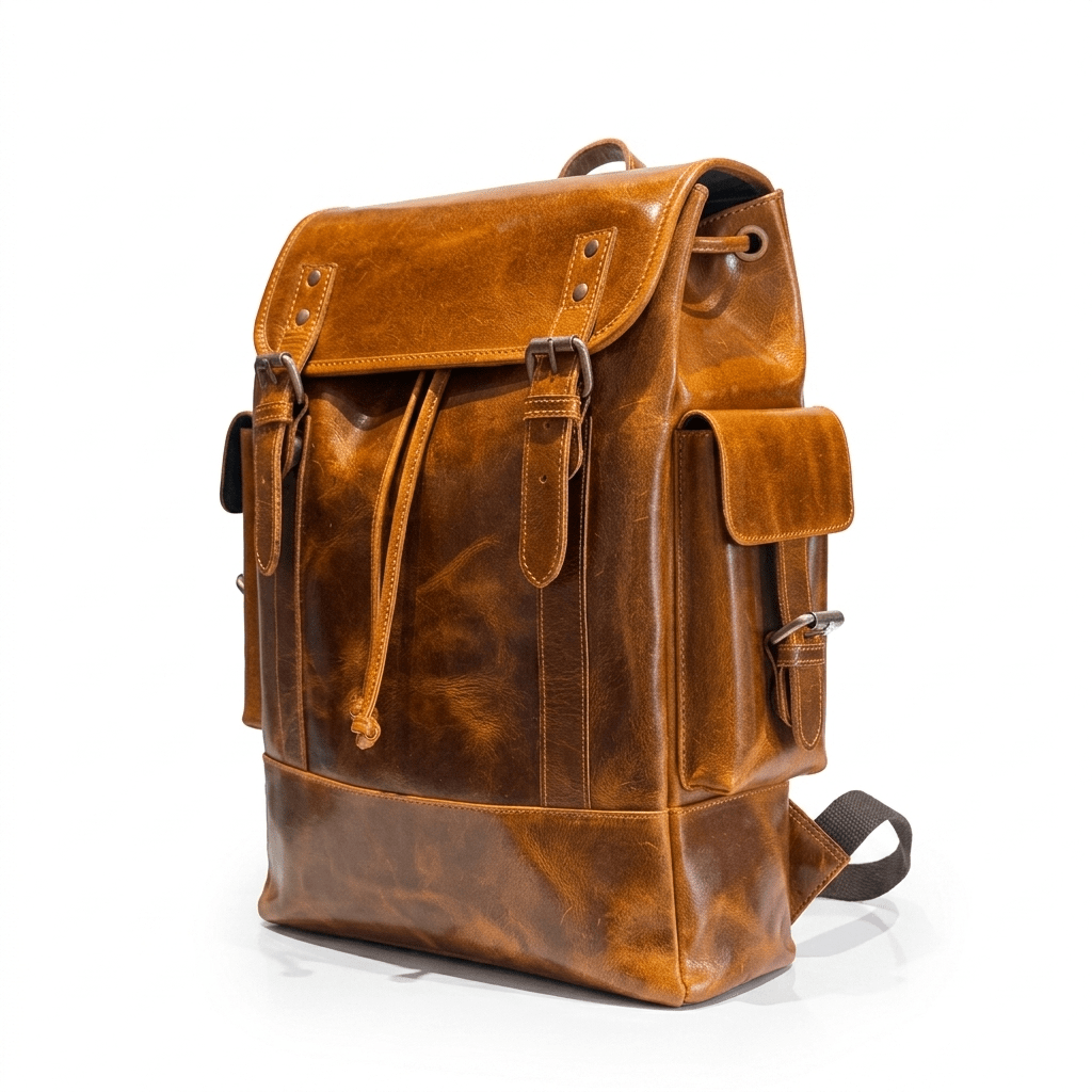 Earthen Leather Laptop Backpack, Luxury Leather - Overture Gifts