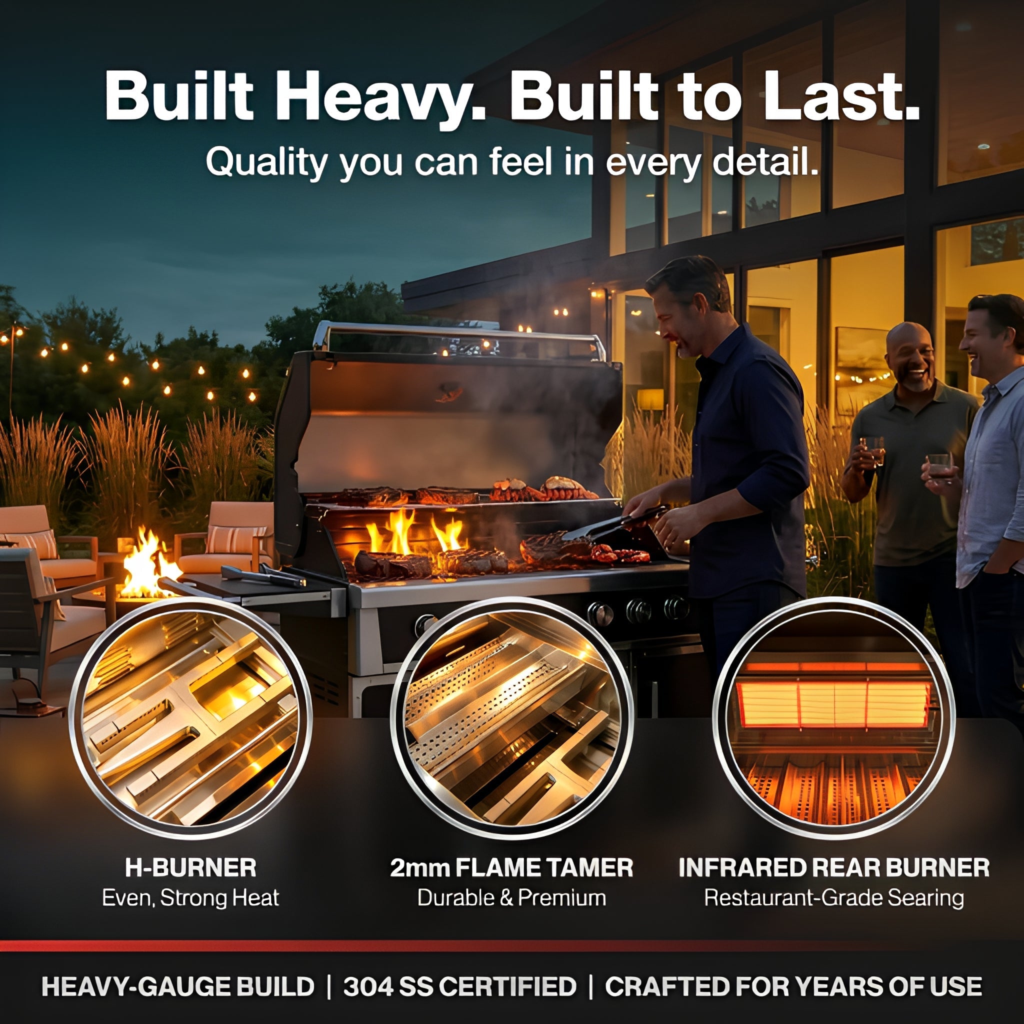 Navratil 49'' Stainless Steel Grill