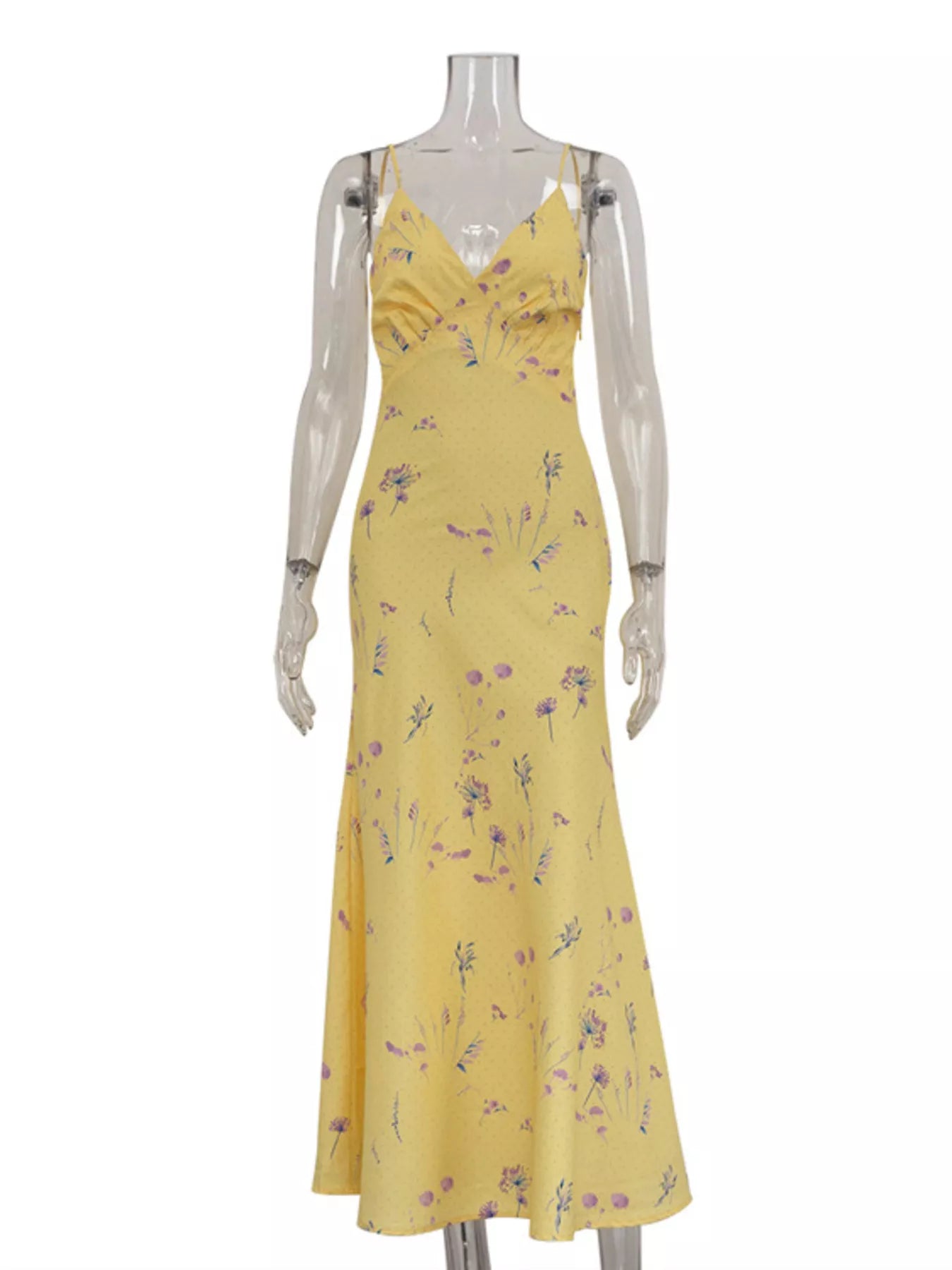 Floral Spaghetti Straps Maxi Dress