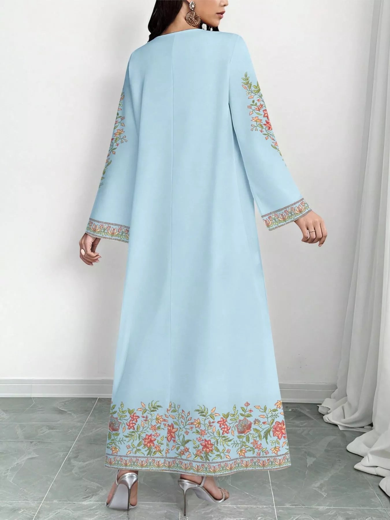 Floral Long Sleeve Maxi Dress