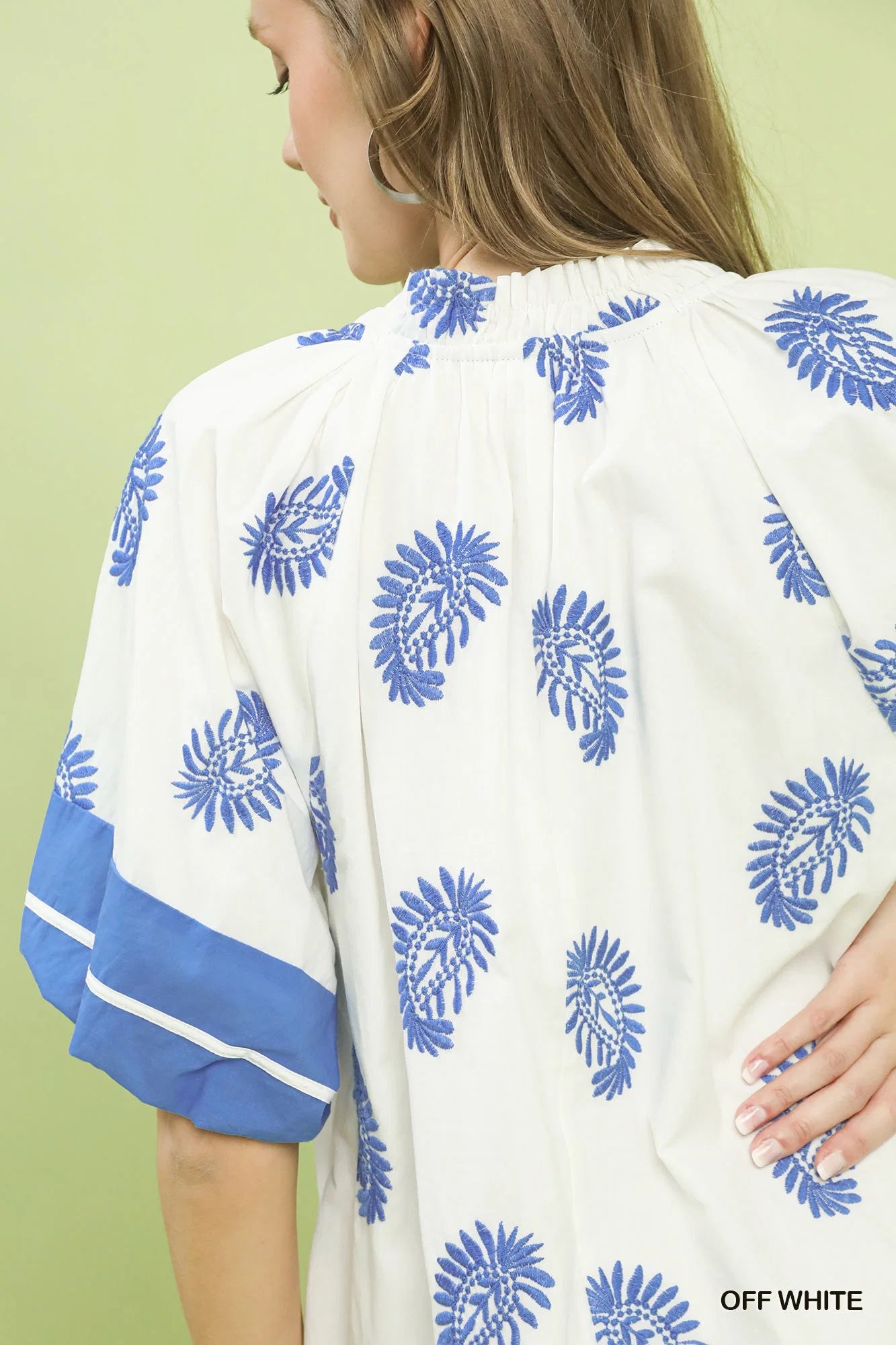 Umgee Paisley Embroidered Boho Mini Dress