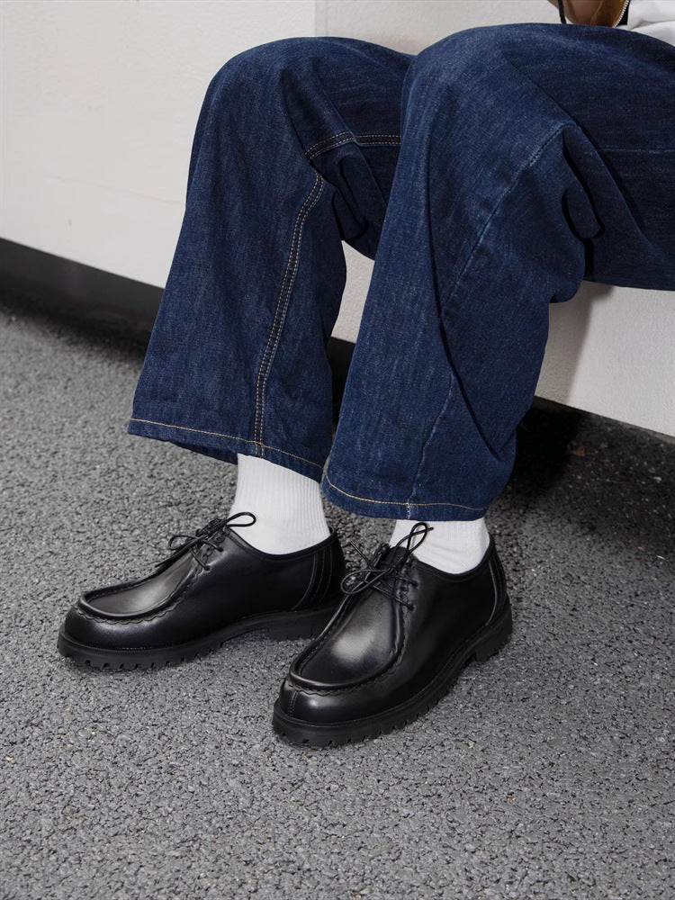 Retro Mens Leather Shoes Springautumn Style