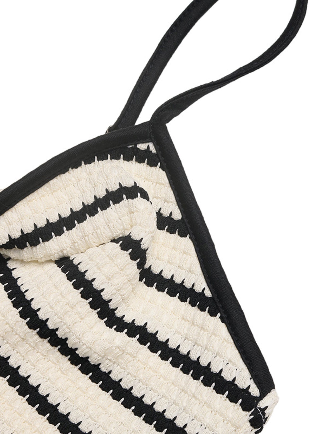 Striped Knit Twisted Bodycon Midi Dress