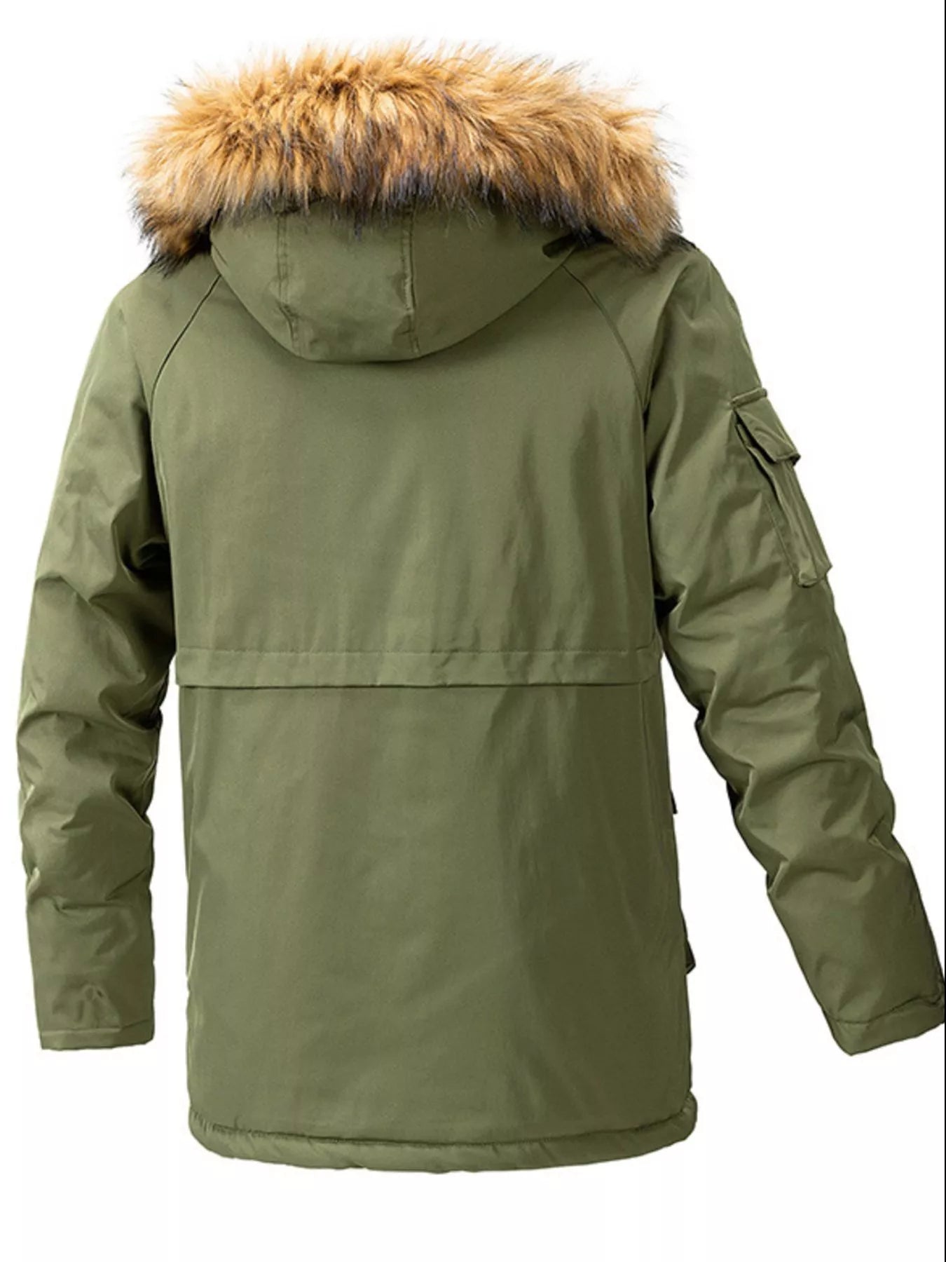 Men's Plus Size Fur Hooded Winter Parka Coat