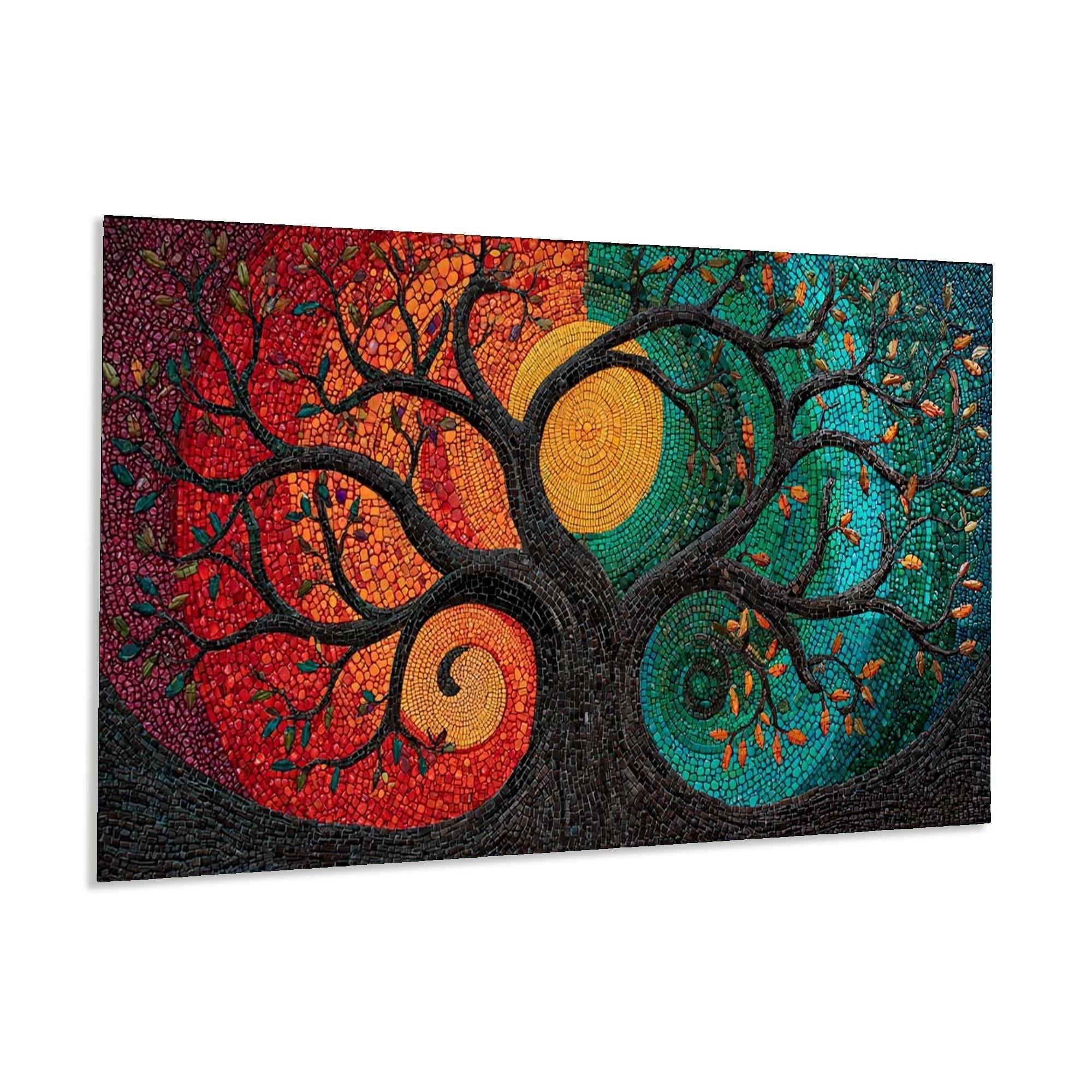 Tree of Life Tempered Glass Wall Art | Spiritual Decor