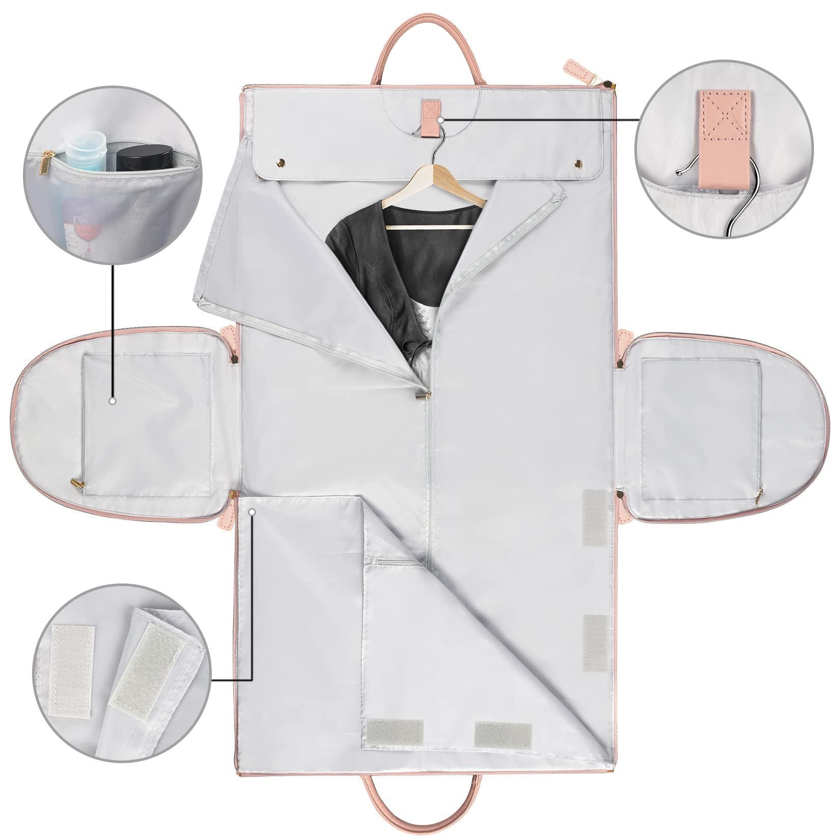 Women's Large Capacity Travel Duffle and Garment Bag Handbag