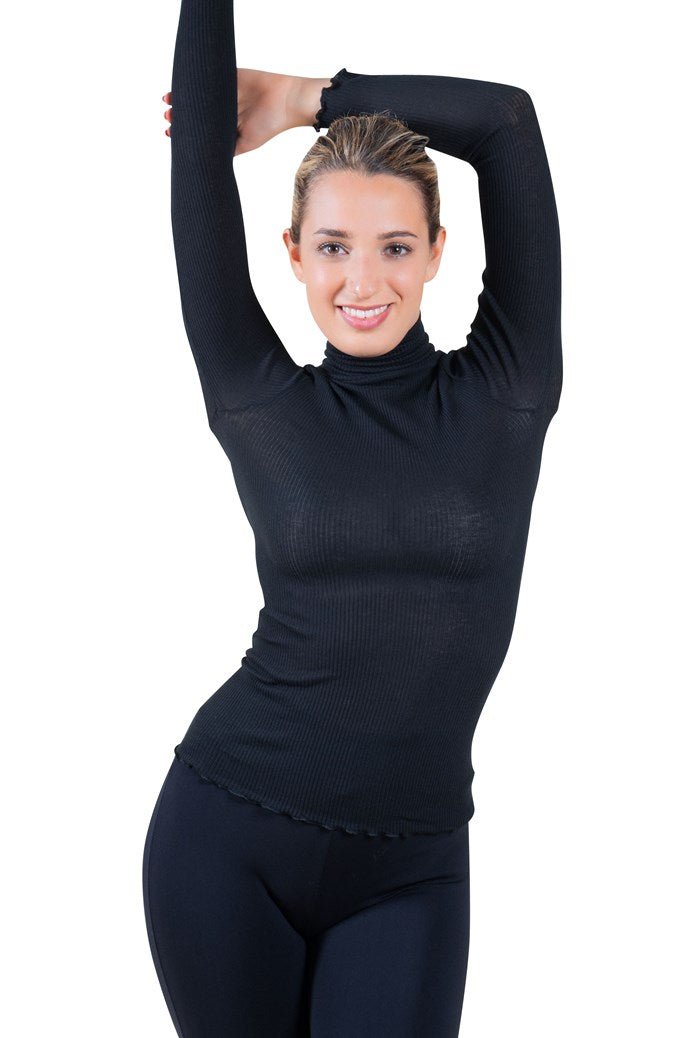 EGi Luxury Wool Silk Turtleneck Long Sleeve Top. Proudly Made in Italy (1494) - Overture Gifts