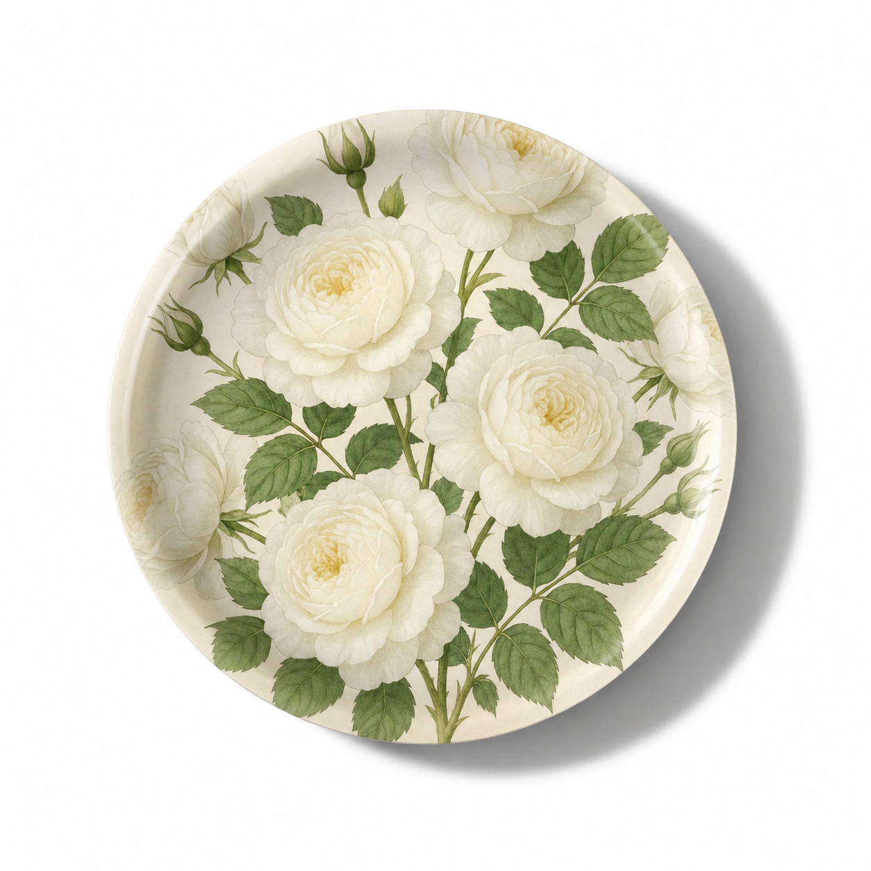 English Garden Decorative Birchwood Tray - Mini Round - Set of 2