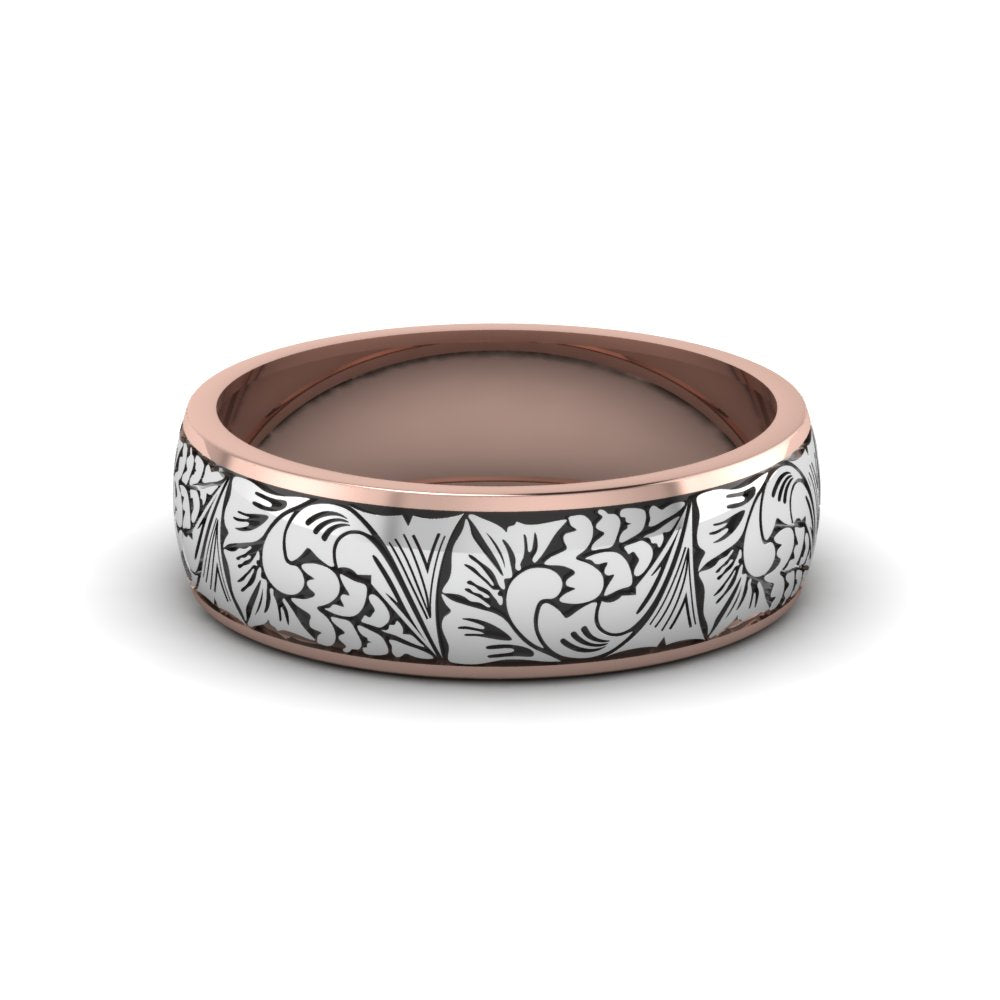 Engraved Mens Wedding Band