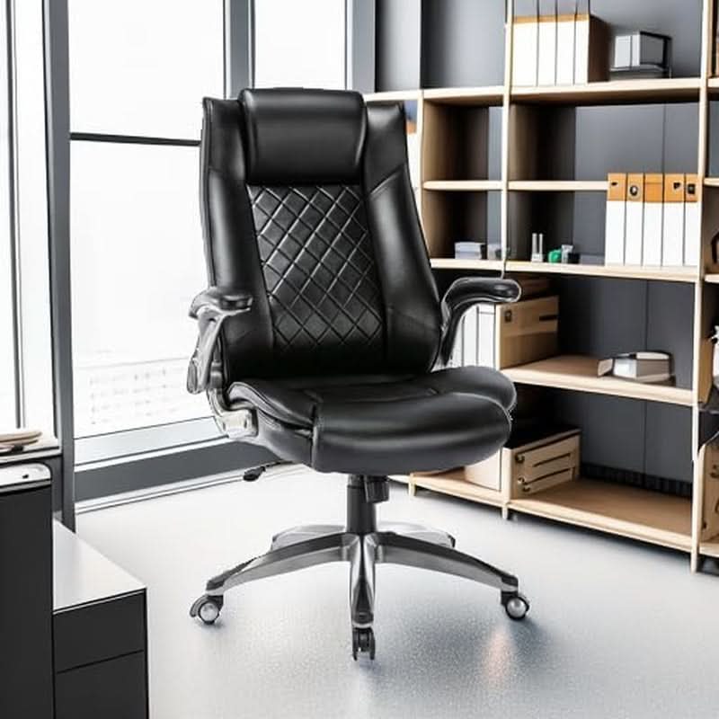 Ergonomic High Back Leather Office Chair For Home Use - Overture Gifts