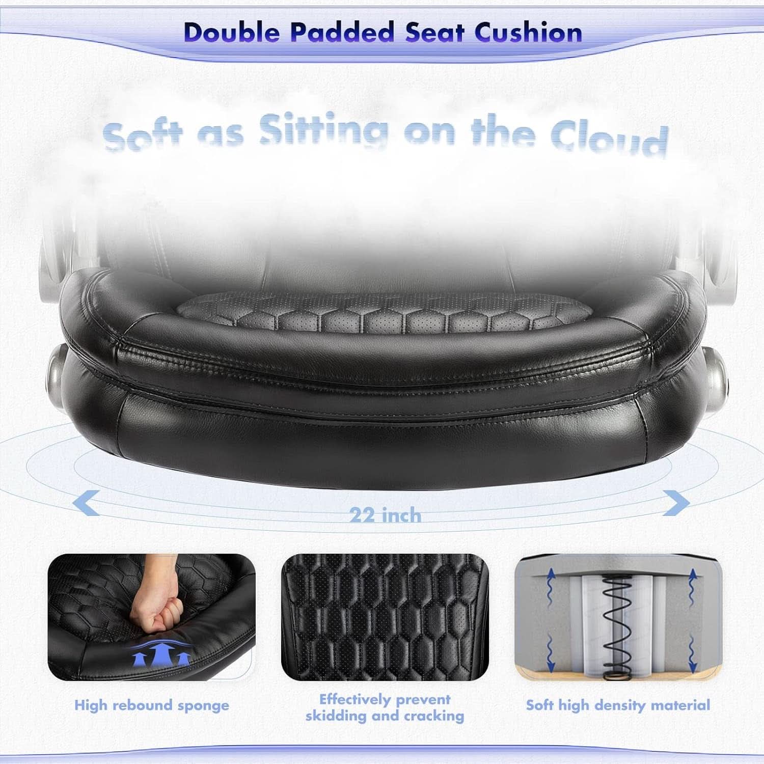 Ergonomic High Back Leather Office Chair For Home Use - Overture Gifts