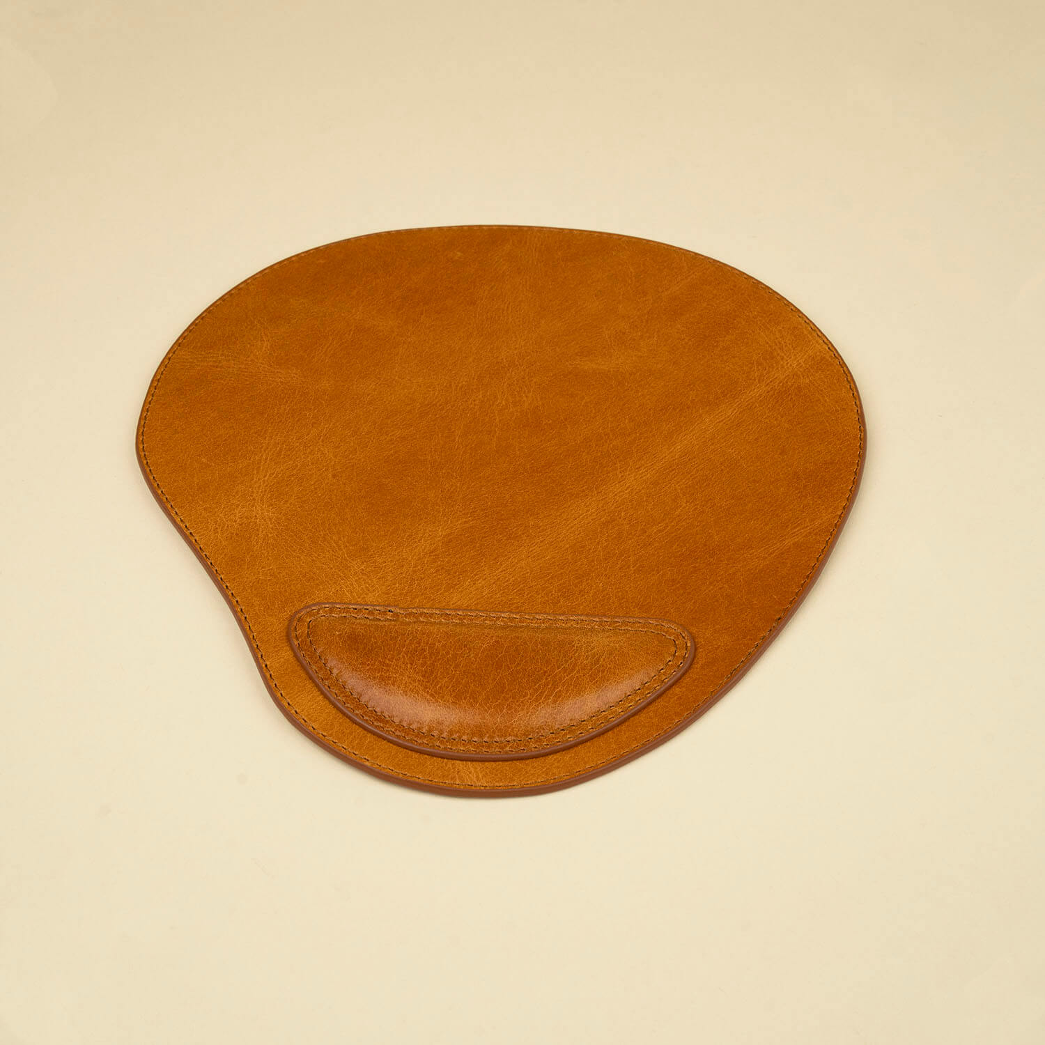 Ergonomic Leather Mouse Pad with Wrist Support - Brown - Portland - Overture Gifts