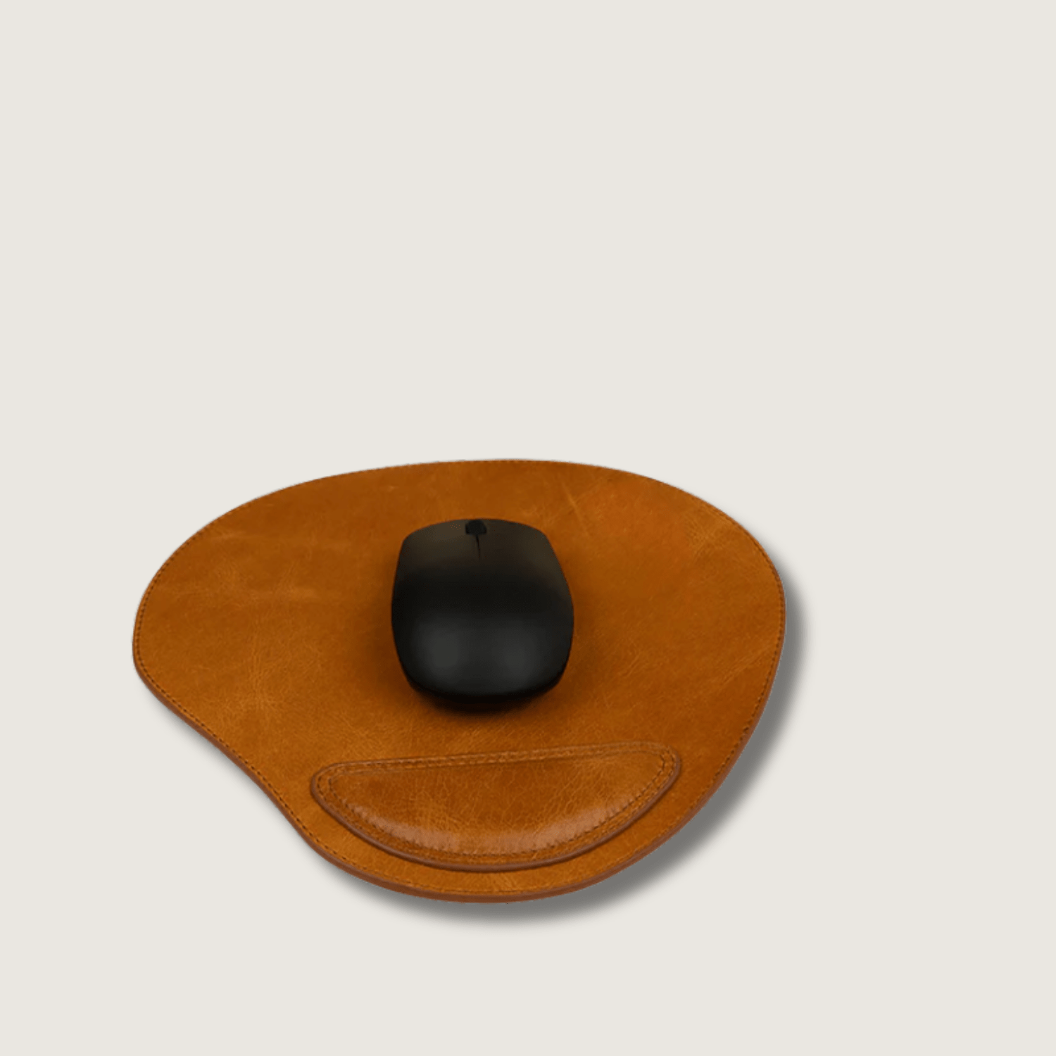 Ergonomic Leather Mouse Pad with Wrist Support - Brown - Portland - Overture Gifts