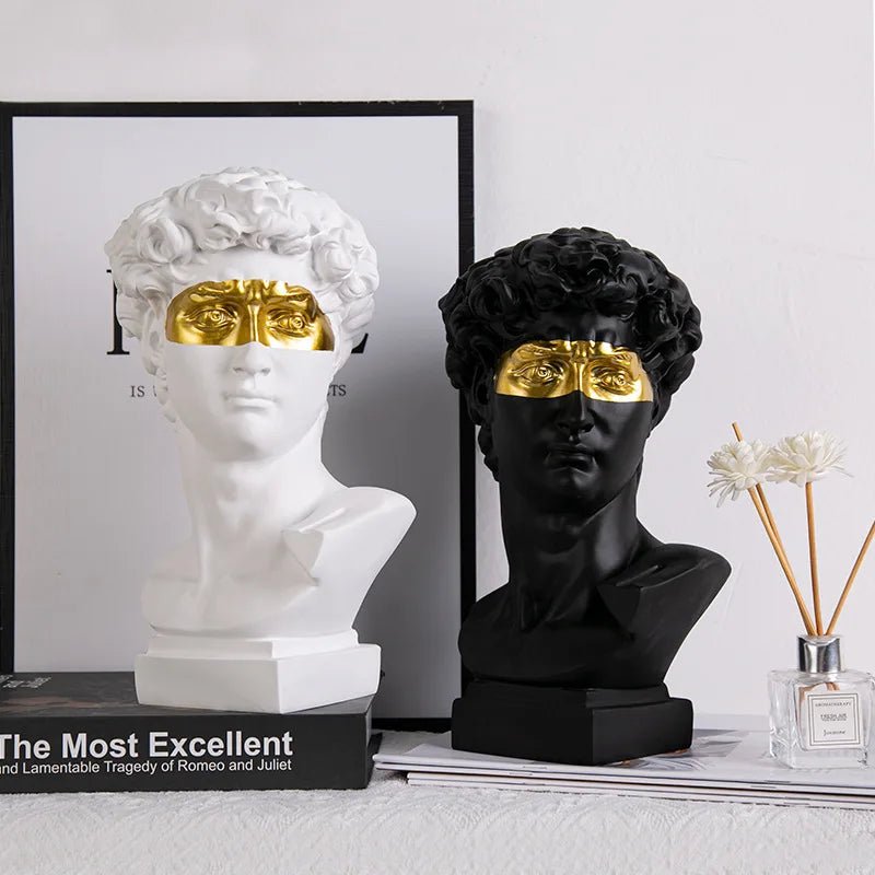 European Home Decoration David Head ResinStatues Statues Home Decor Modern Abstract Art Bust Sculpture Art Sketch Practice - Overture Gifts