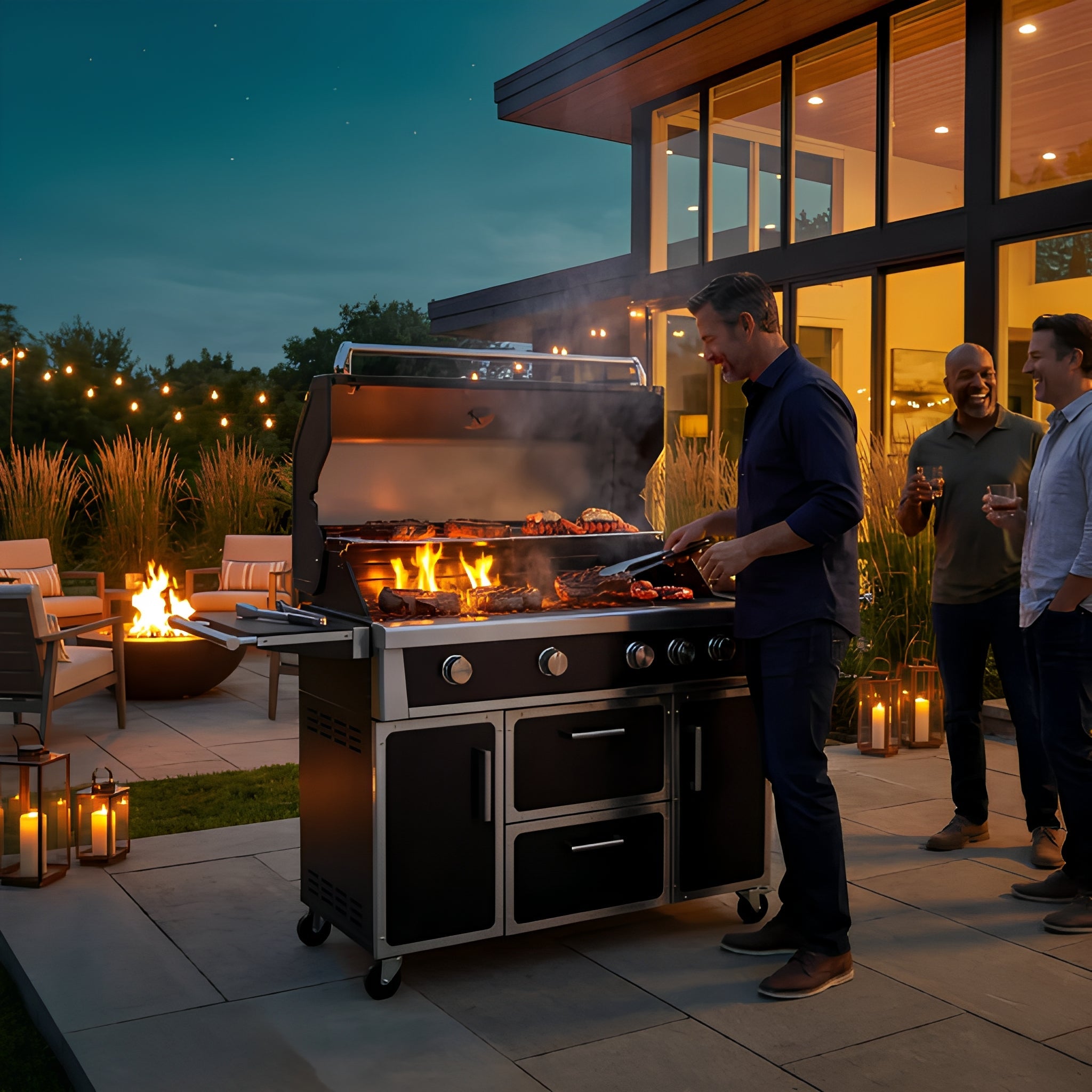 Navratil 49'' Stainless Steel Grill